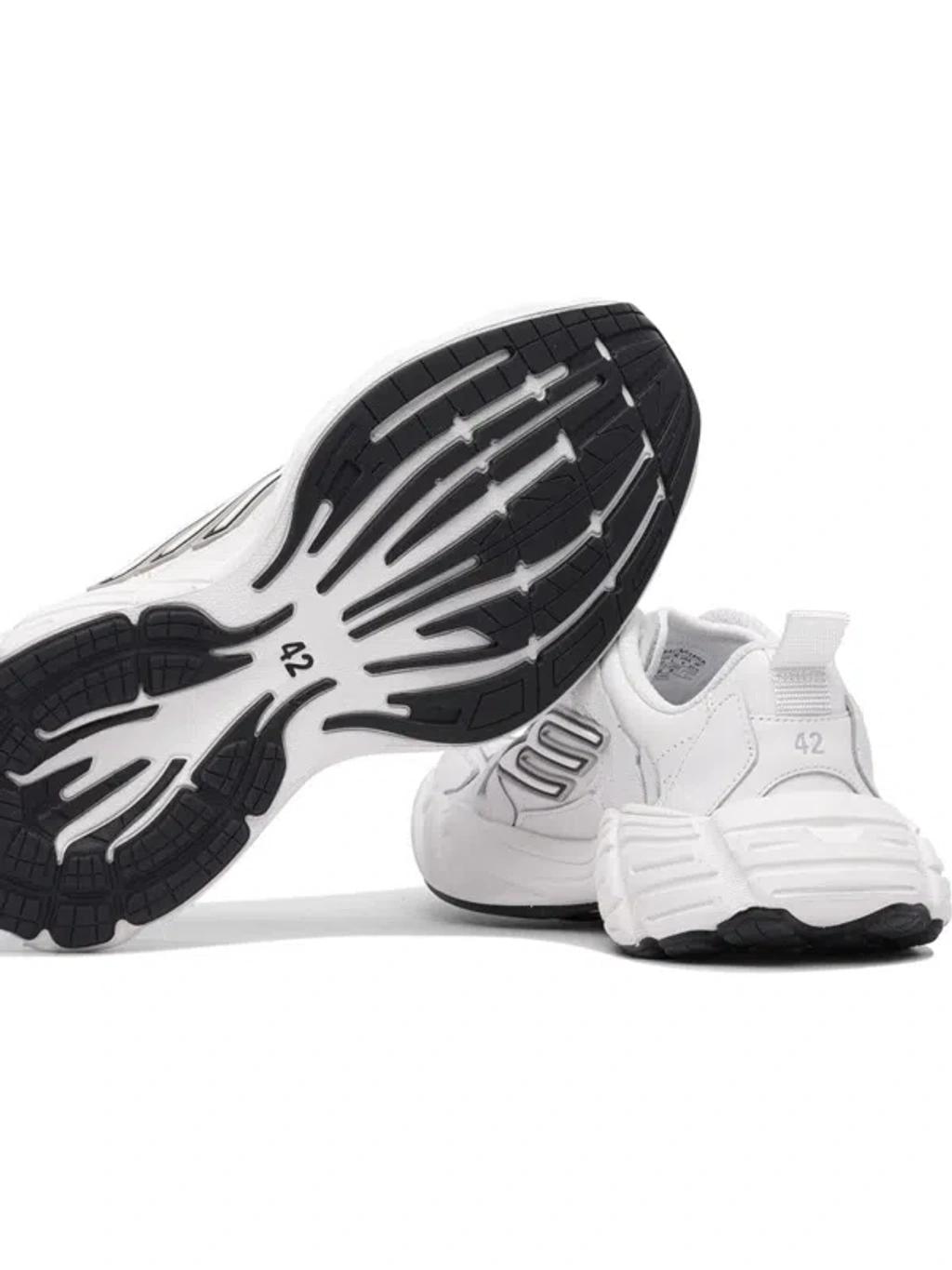 BALENCIAGA Men White Cowskin And Polyester Monday Shoe Sneakers Product Image