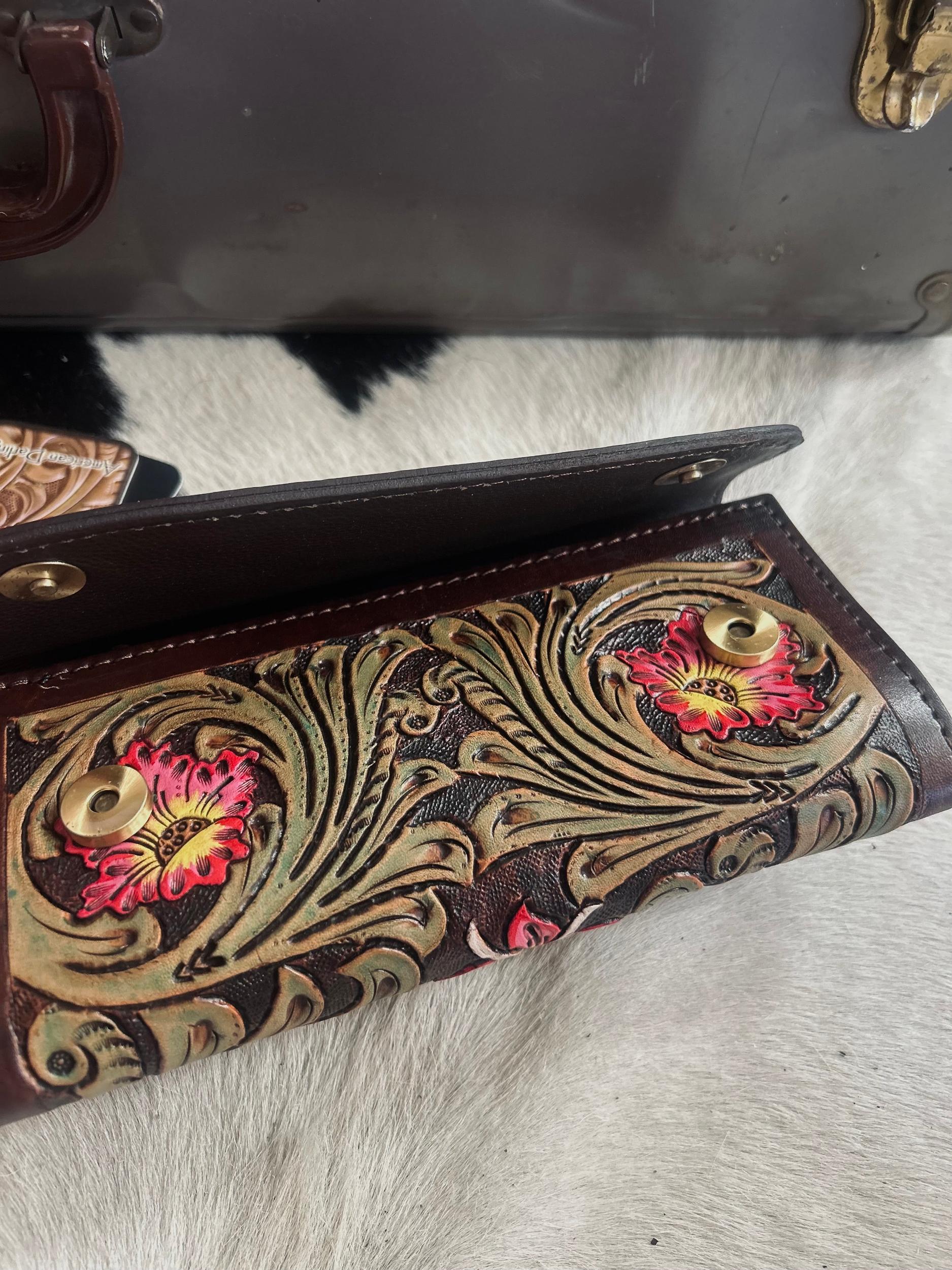 American Darling Daytona Floral Tooled Wallet Crossbody Product Image