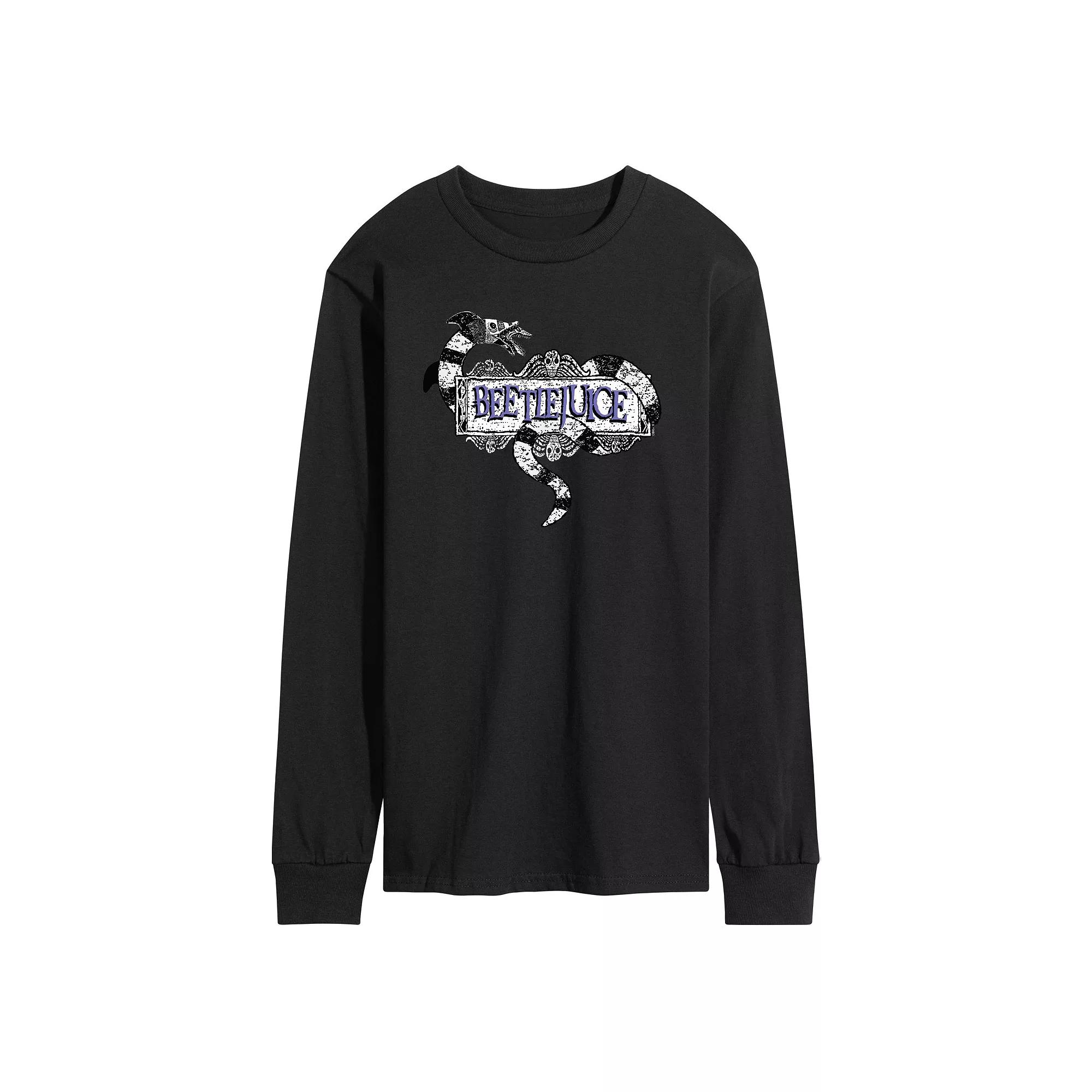 Men's Beetlejuice Classic Long Sleeve Graphic Tee,  Product Image