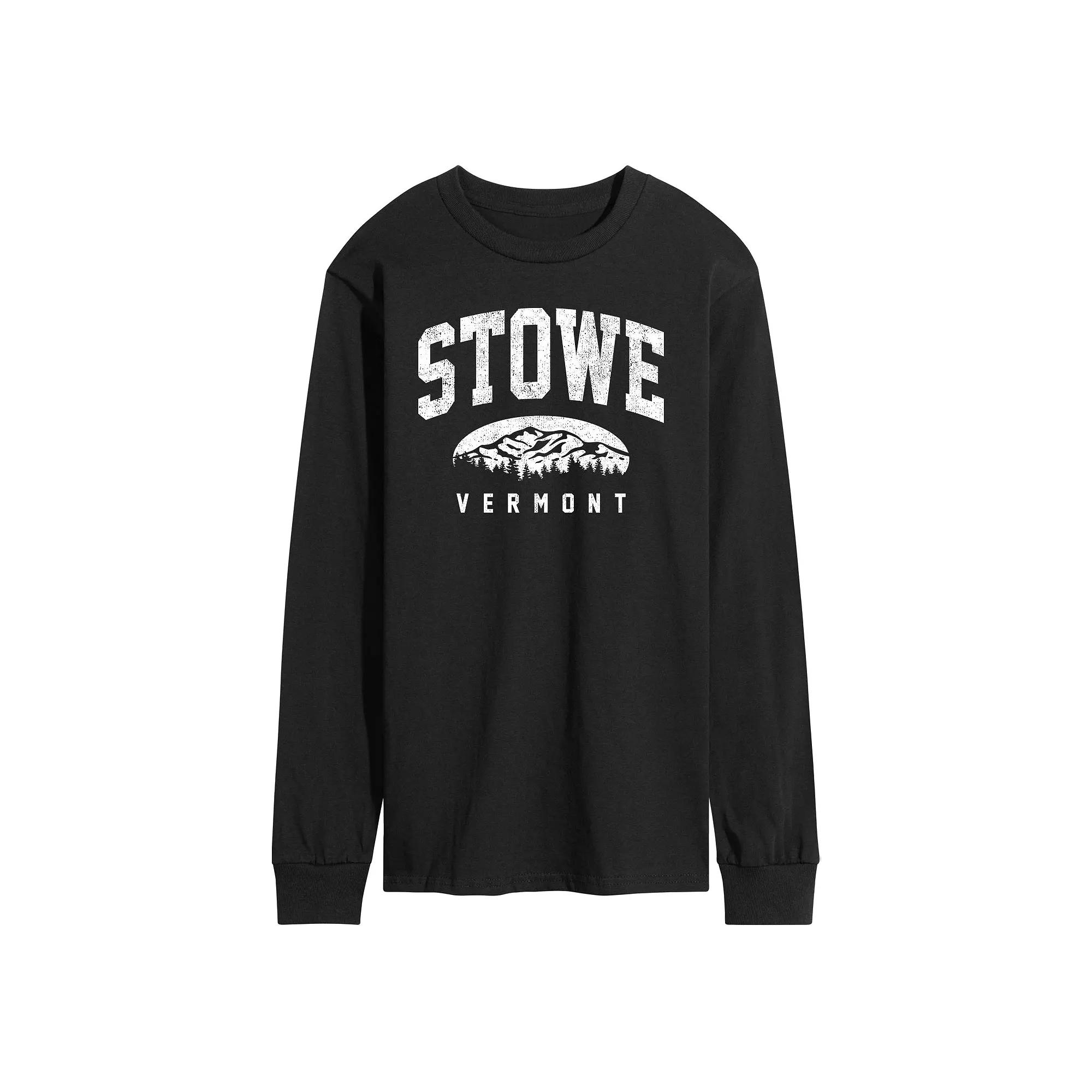 Men's Stowe Vermont Long Sleeve Graphic Tee,  Product Image