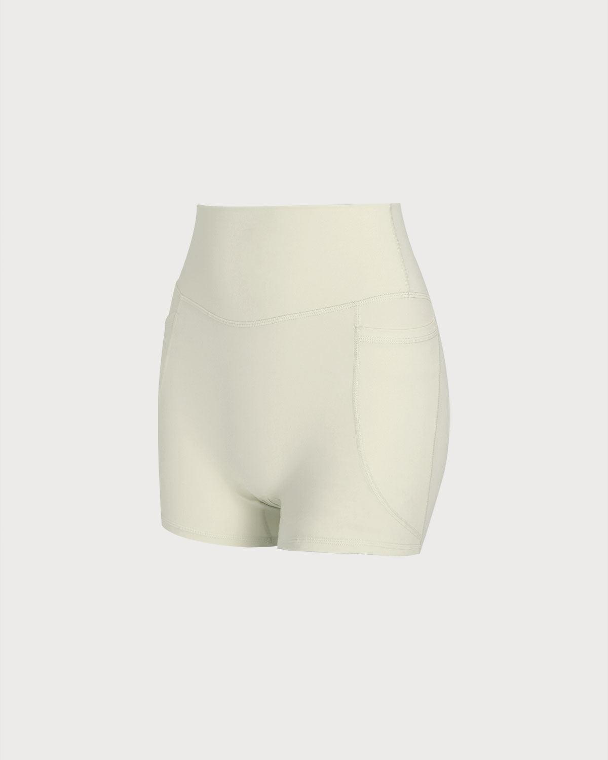 Apricot Pocket High Waisted Yoga Shorts Product Image