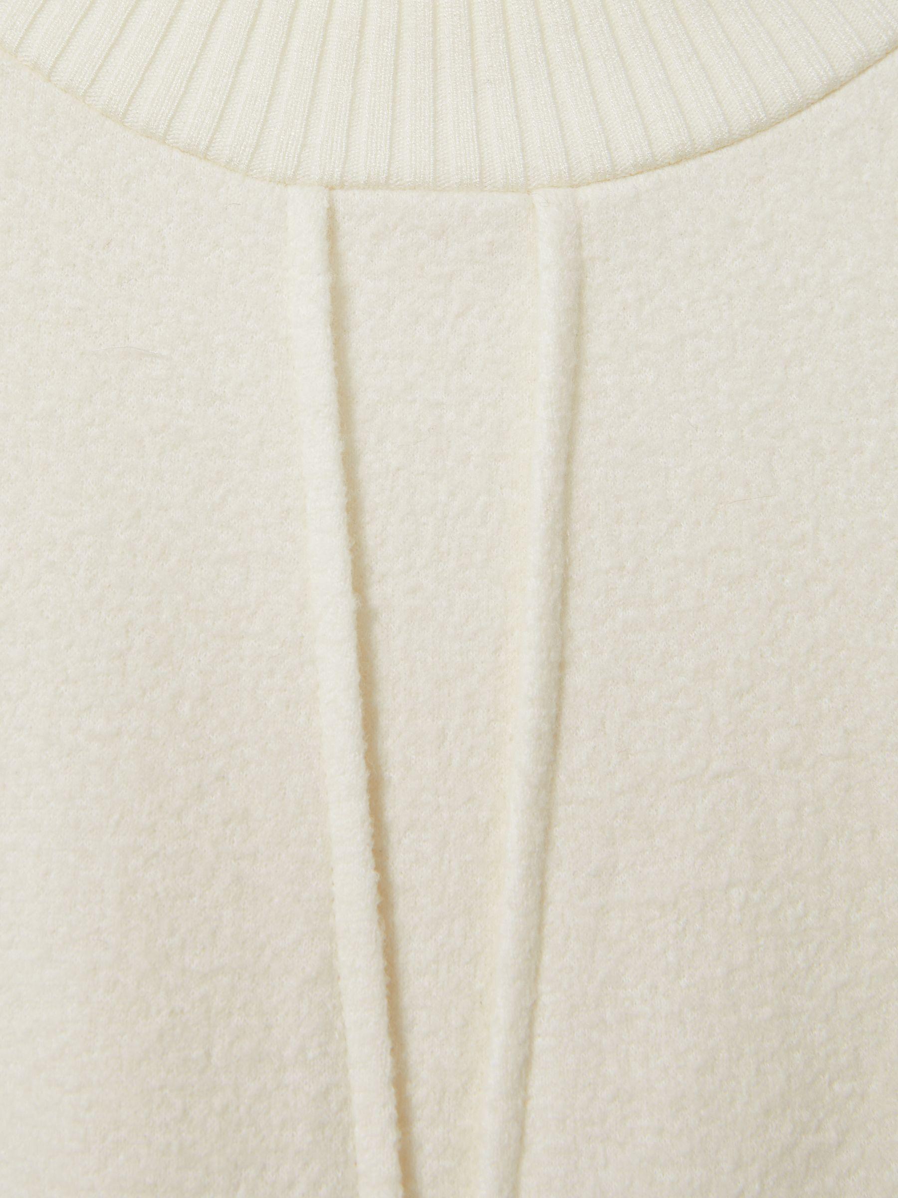 Wool-Blend Hybrid Knitted Midi Dress in Ivory Product Image