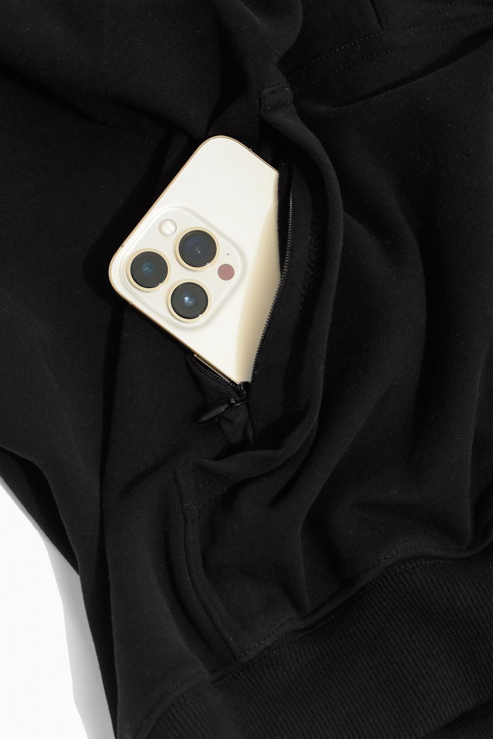 Ooey Gooey Half Zip Sweater - Black Product Image