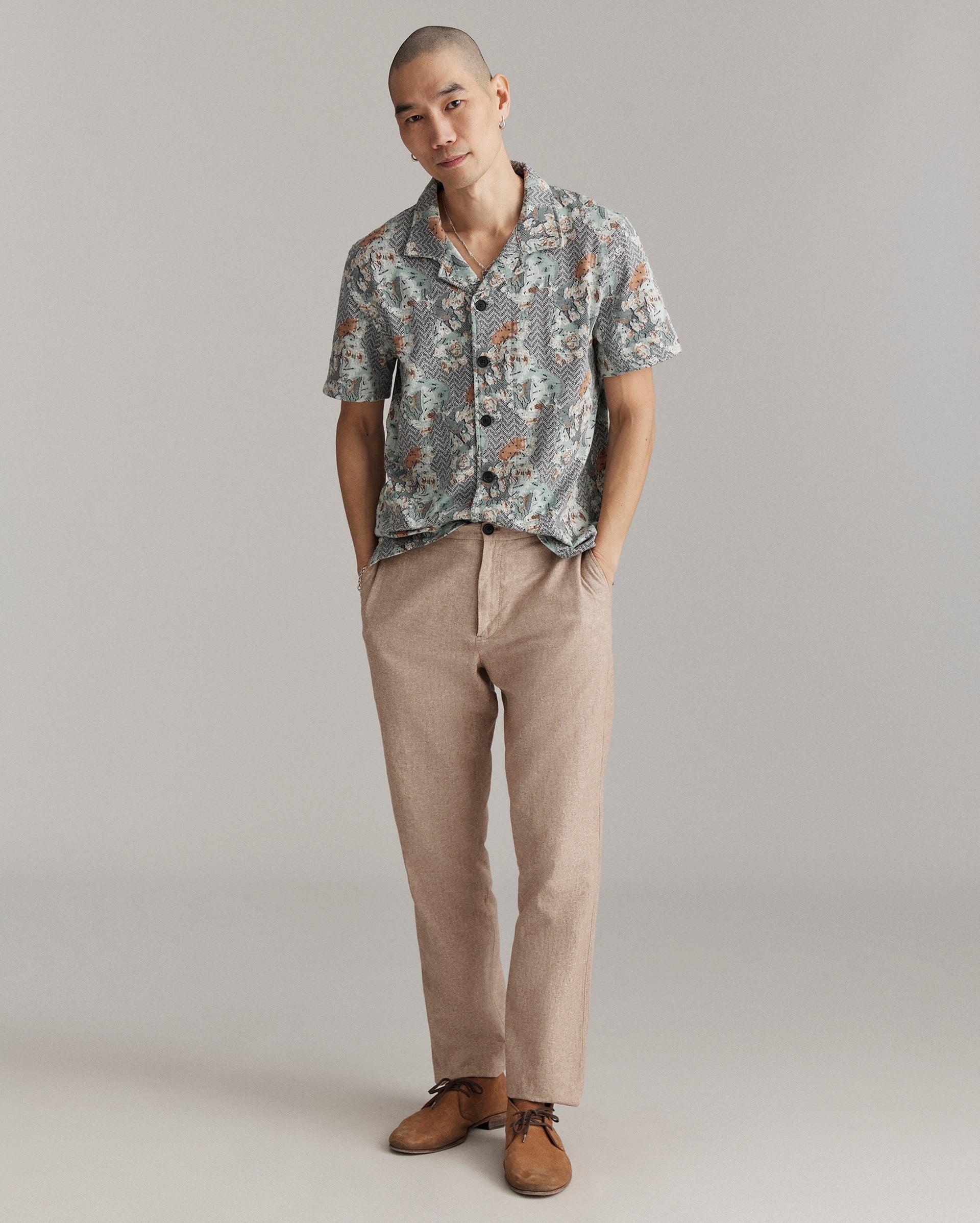 Cactus Jacquard Camp Shirt -  Product Image