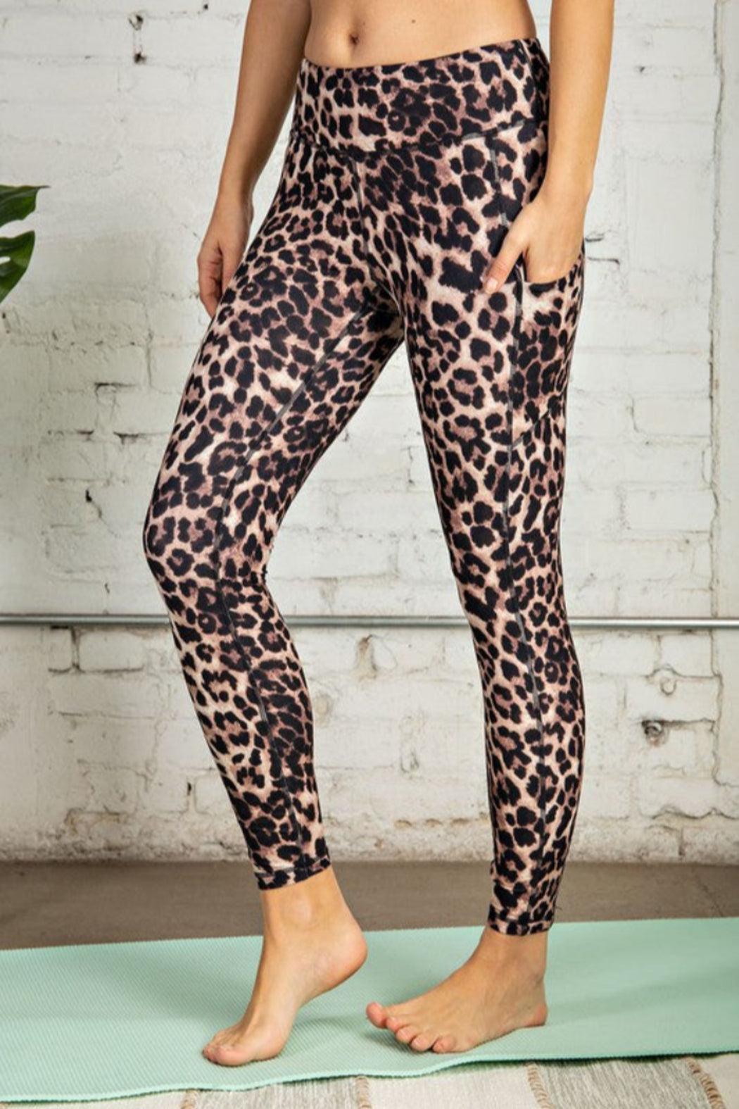 Animal Printed Leggings With Side Pockets Product Image