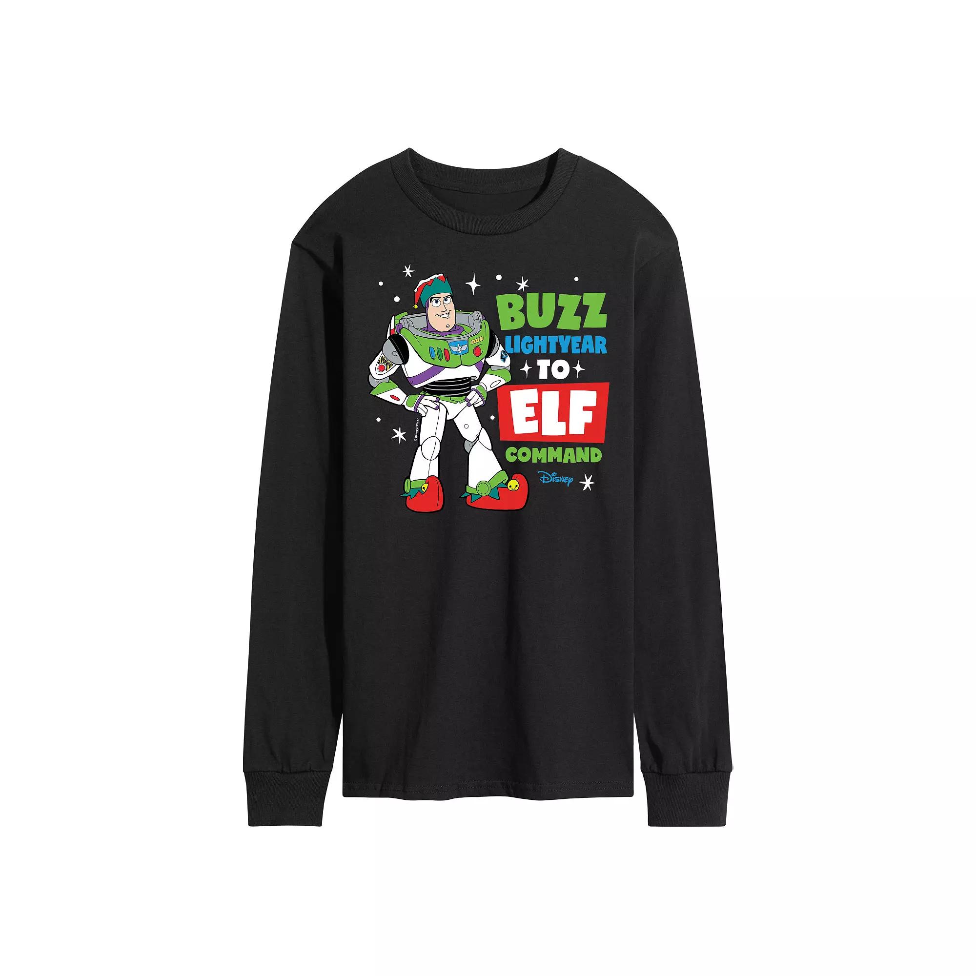 Disney / Pixar's Toy Story 4 Buzz Lightyear Men's Long Sleeve Graphic Tee,  Product Image