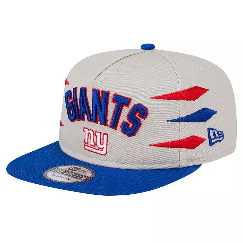 Men's New Era Stone/Royal New York Giants Athletic Golfer Snapback Hat, Team Product Image