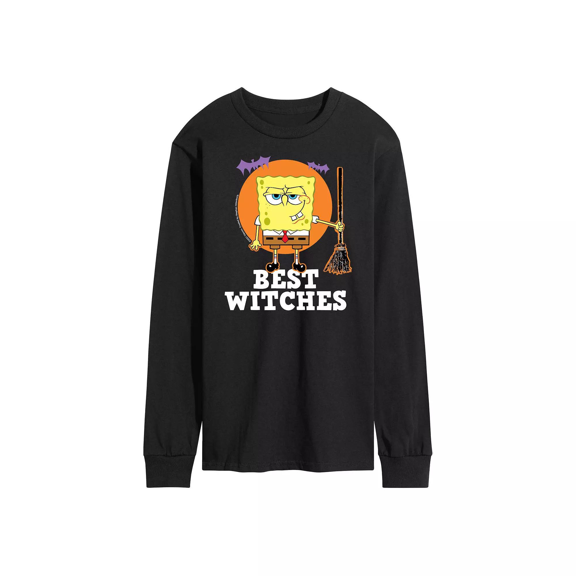 Men's SpongeBob SquarePants Best Witches Long Sleeve Tee,  Product Image