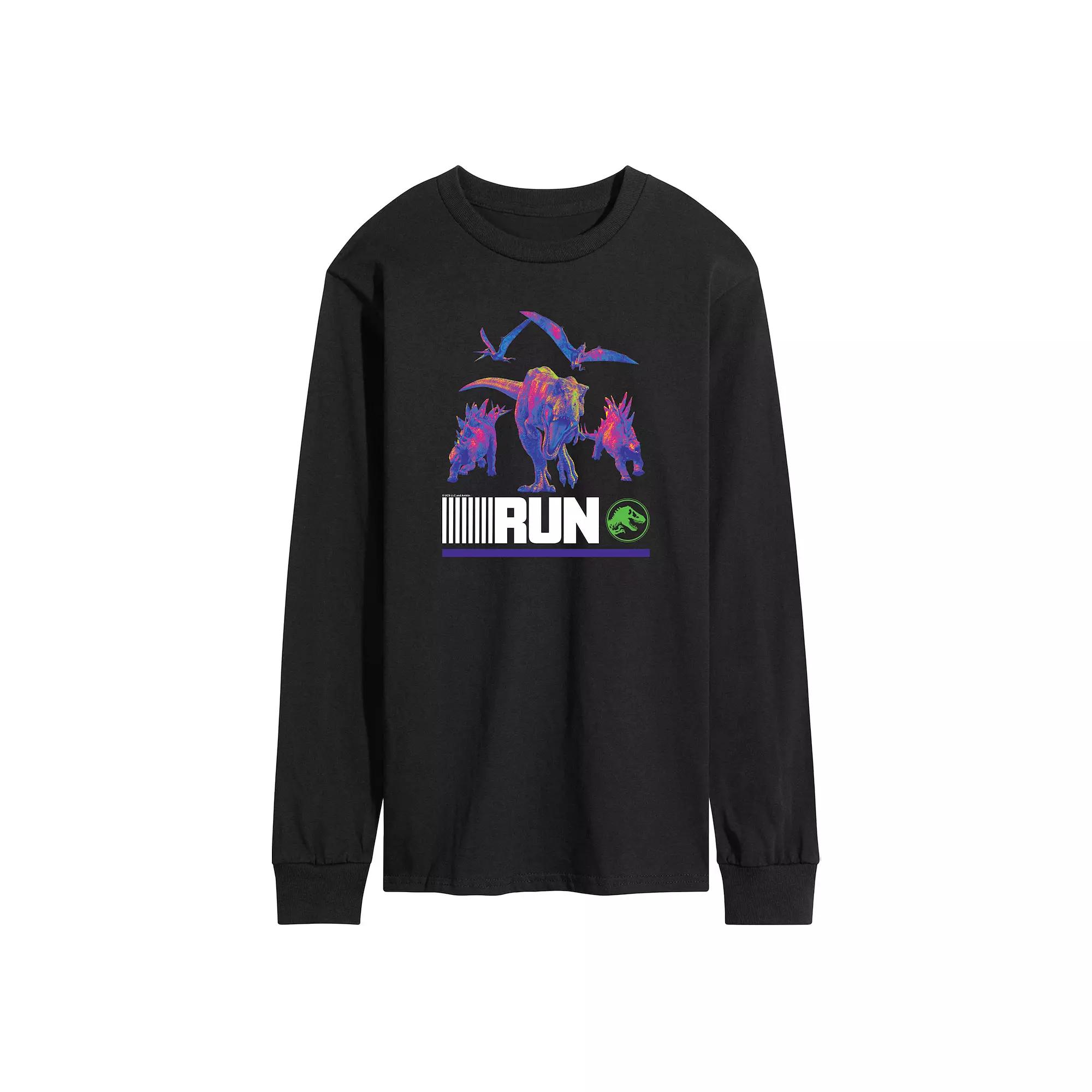 Men's Jurassic World run Infared Dinos Long Sleeve,  Product Image