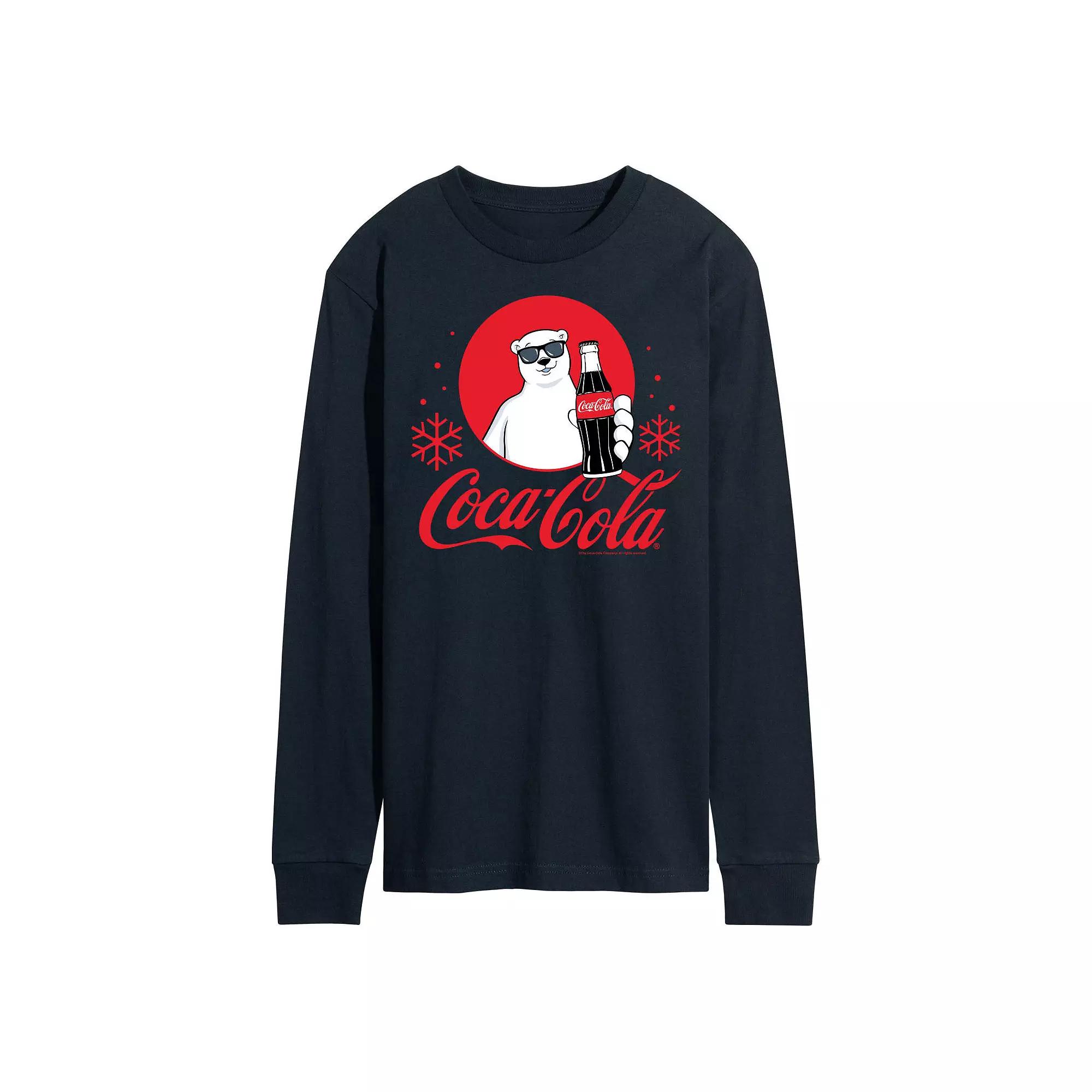 Men's CocaCola Polar Bear Long Sleeve Graphic Tee,  Product Image
