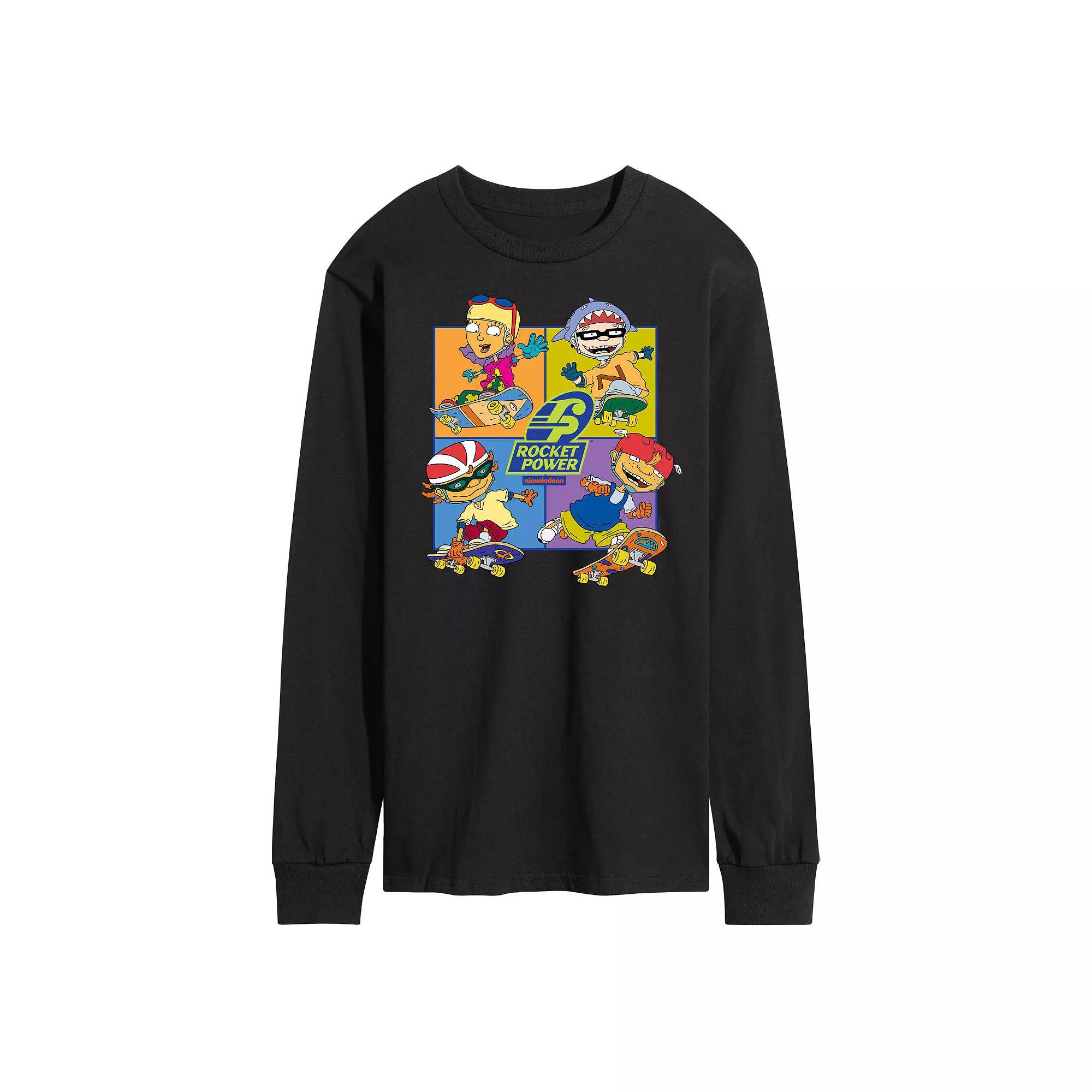 Men's Nickelodeon Rocket Power Grid Long Sleeve Tee,  Product Image