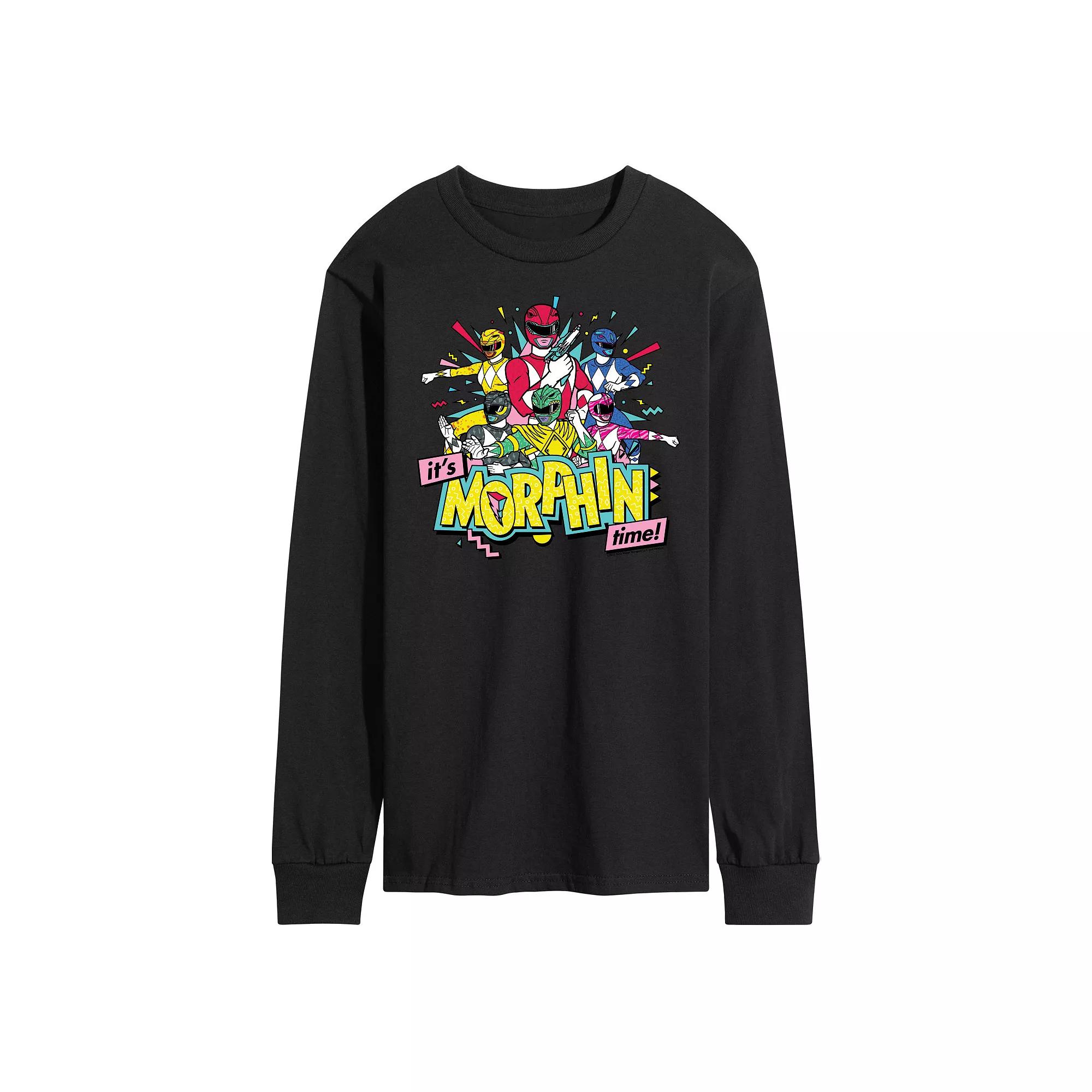 Men's Power Rangers It's Morphin Time Long Sleeve Graphic Tee,  Product Image