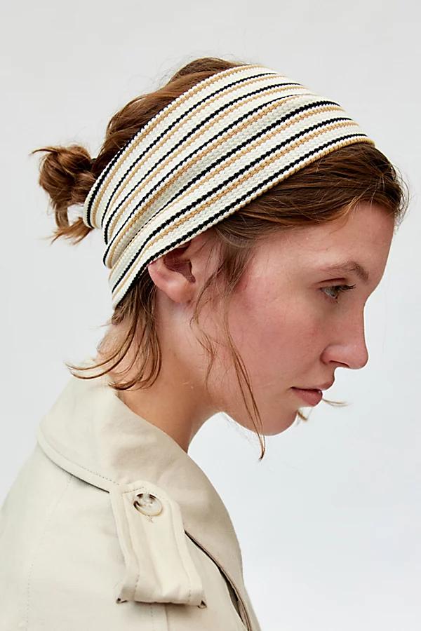 Textured Striped Wide Headwrap Headband Womens at Urban Outfitters Product Image