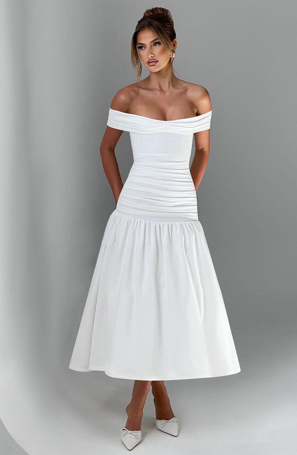 Wilhelmina Midaxi Dress - Ivory Product Image
