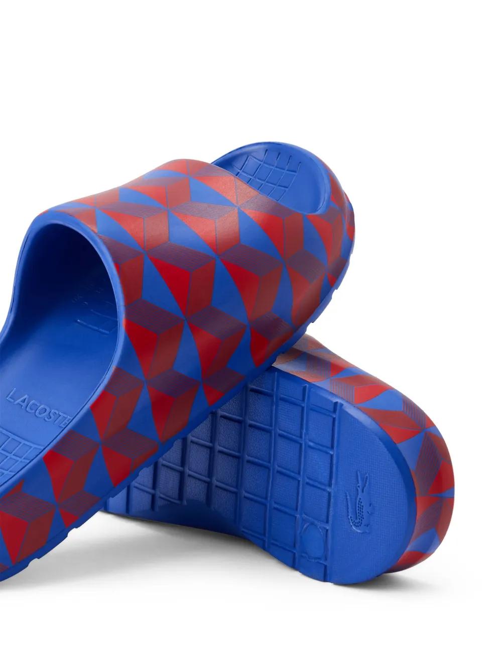 geometric-print open-toe slides  Product Image