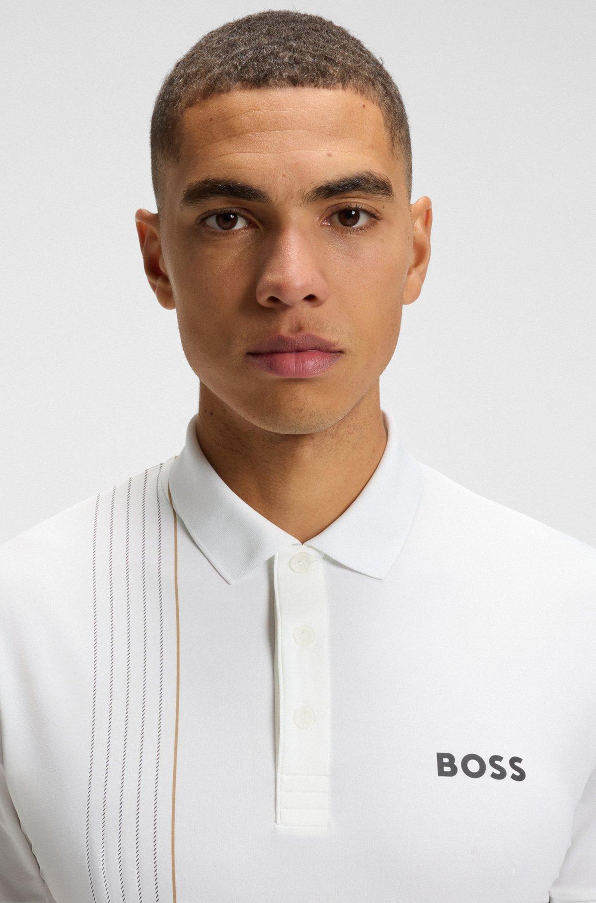 Active quick-dry polo shirt with check artwork Product Image