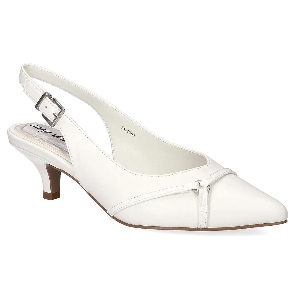 Easy Street Feena Women's Slingback Pumps, Size: 7.5 XW, White Product Image