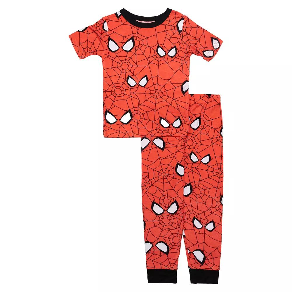 Boys 4-10 Marvel Spider-Man Pajama Top & Pajama Bottom Set, Boy's, Red Product Image
