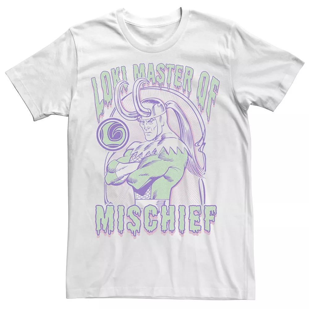 Men's Marvel Loki The Master Of Mischief Retro Portrait Tee,  Product Image
