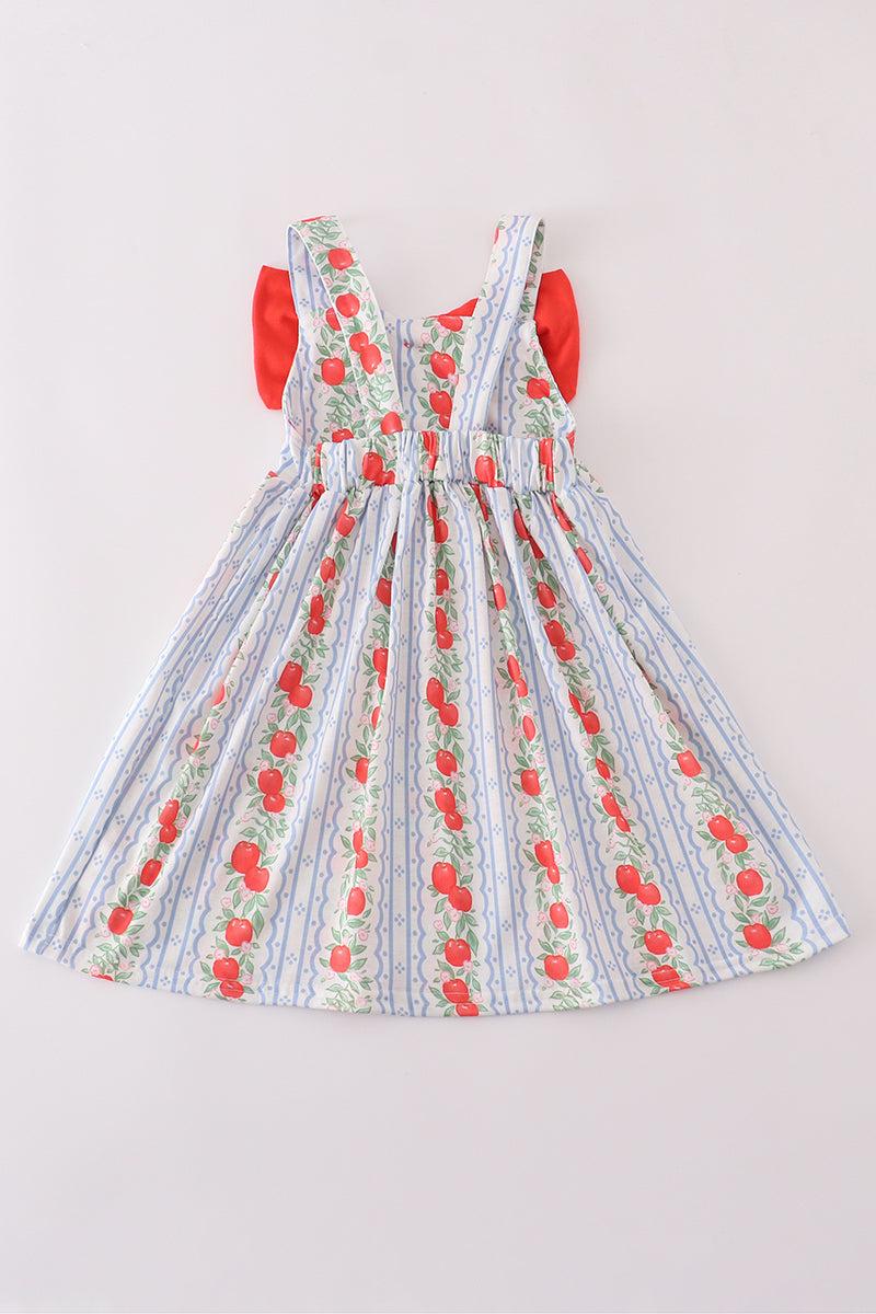 Apple print bow dress Product Image