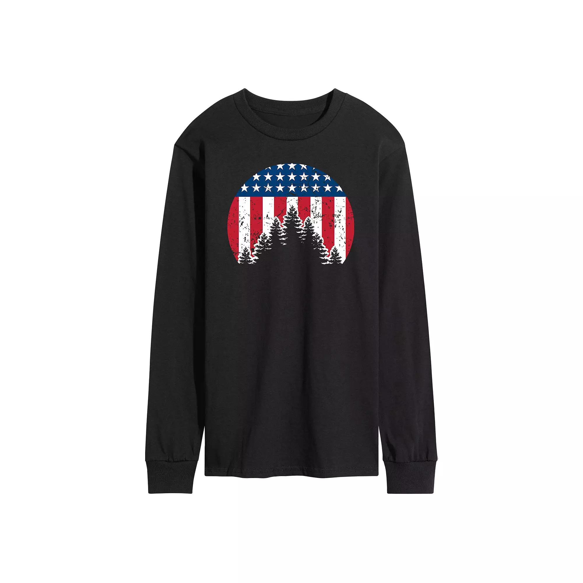 Men's American Outdoor Long Sleeve Graphic Tee,  Product Image