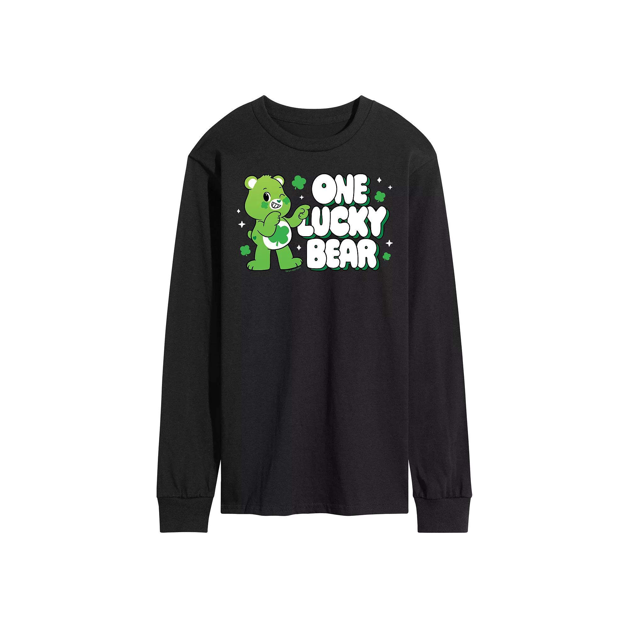 Men's Care Bears Unlock The Magic One Lucky Bear Long Sleeve Graphic Tee,  Product Image