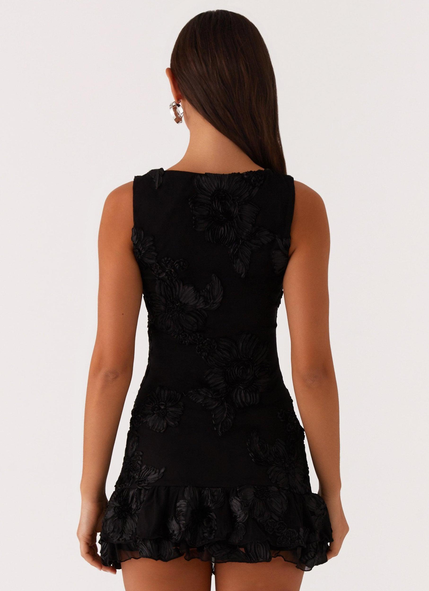 Last Dance High Neck Mini Dress - Black Product Image