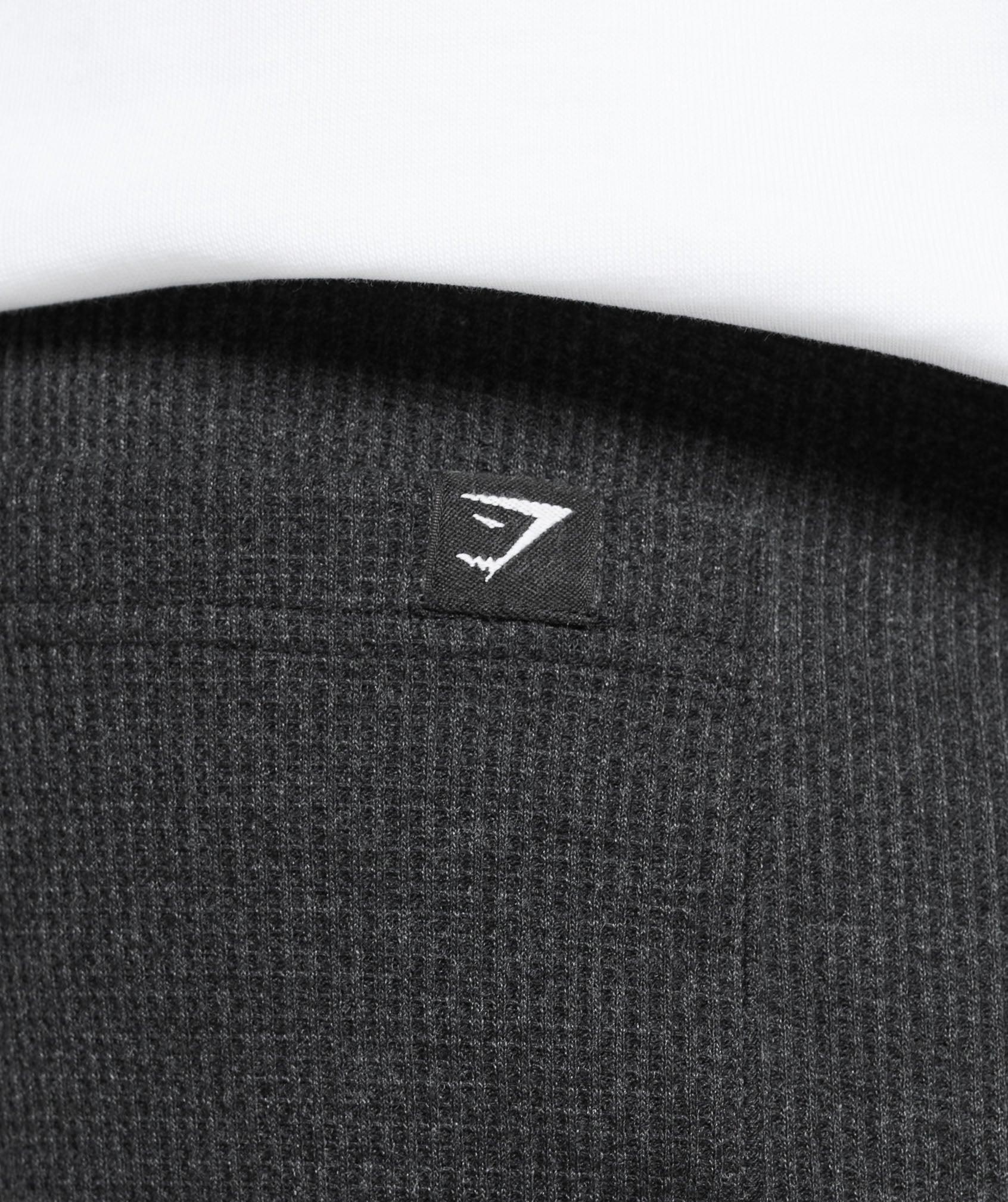 Gymshark Waffle Straight Leg Joggers - Black Male Product Image