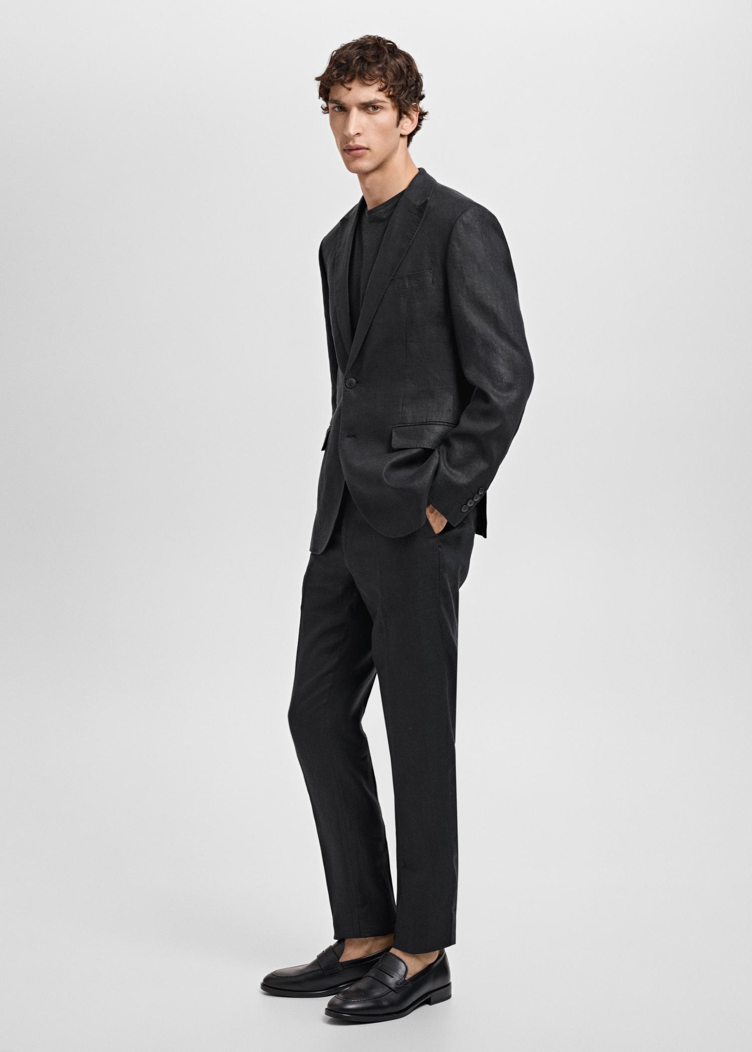Amalfi 100% linen slim-fit suit pants - Men | MANGO USA Product Image