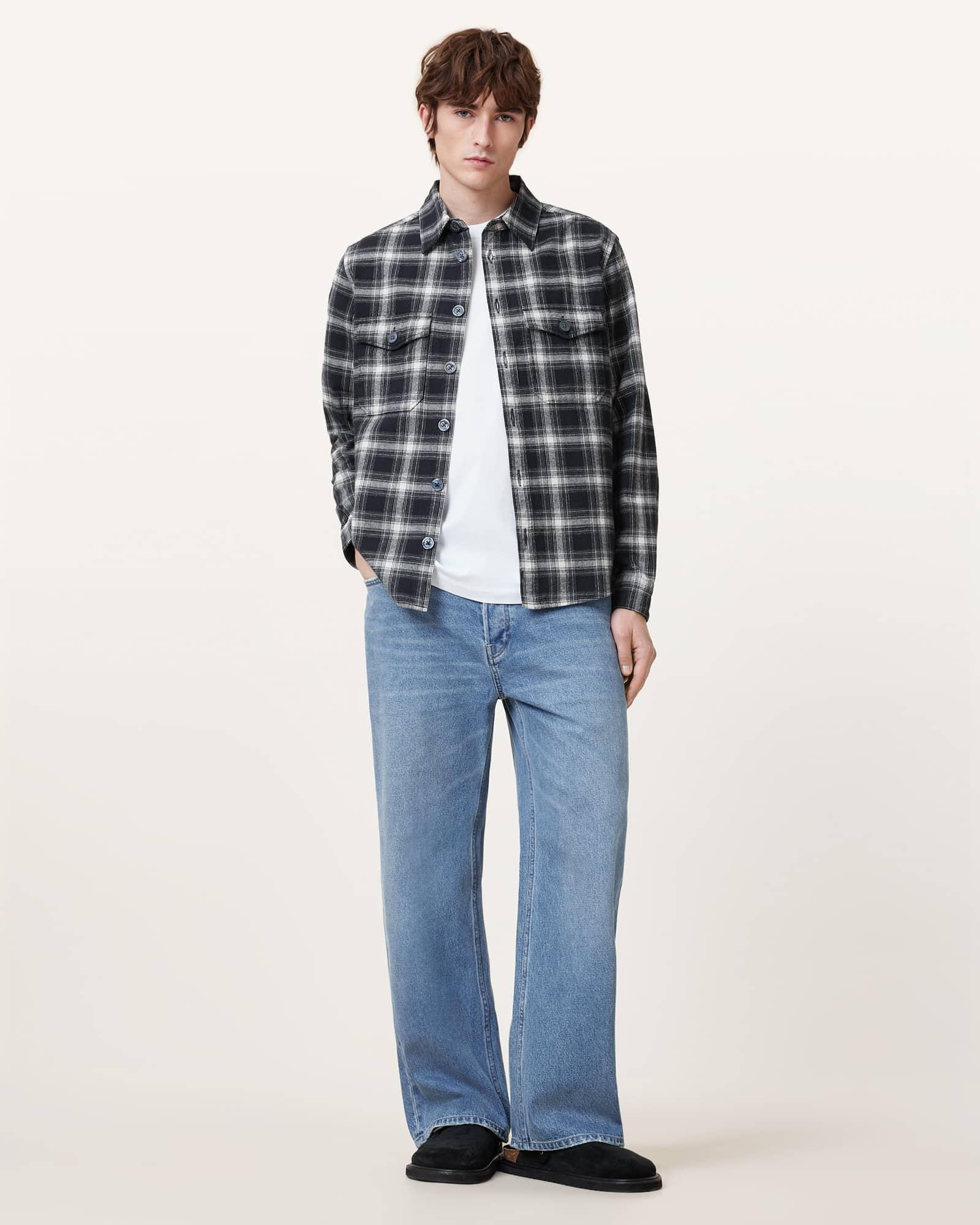 Hamura Checked Relaxed Fit Shirt Product Image