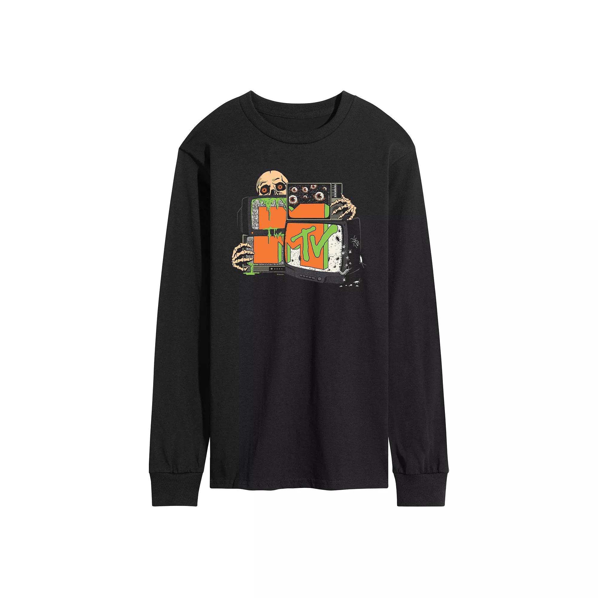 Men's MTV Static TV Long Sleeve Graphic Tee,  Product Image