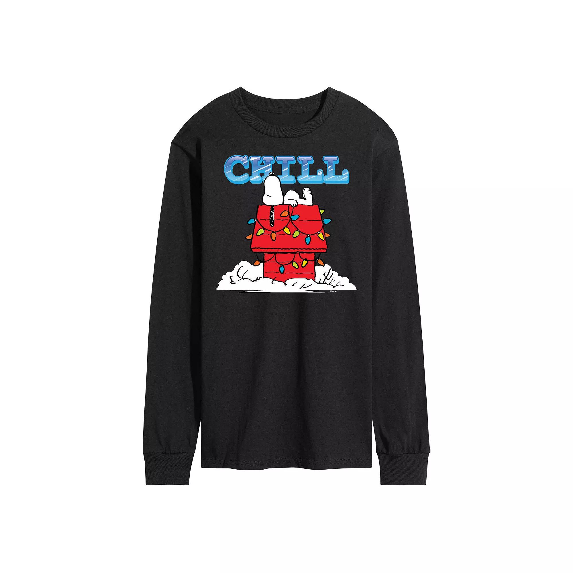 Men's Peanuts Snoopy Chill Long Sleeve Tee,  Product Image