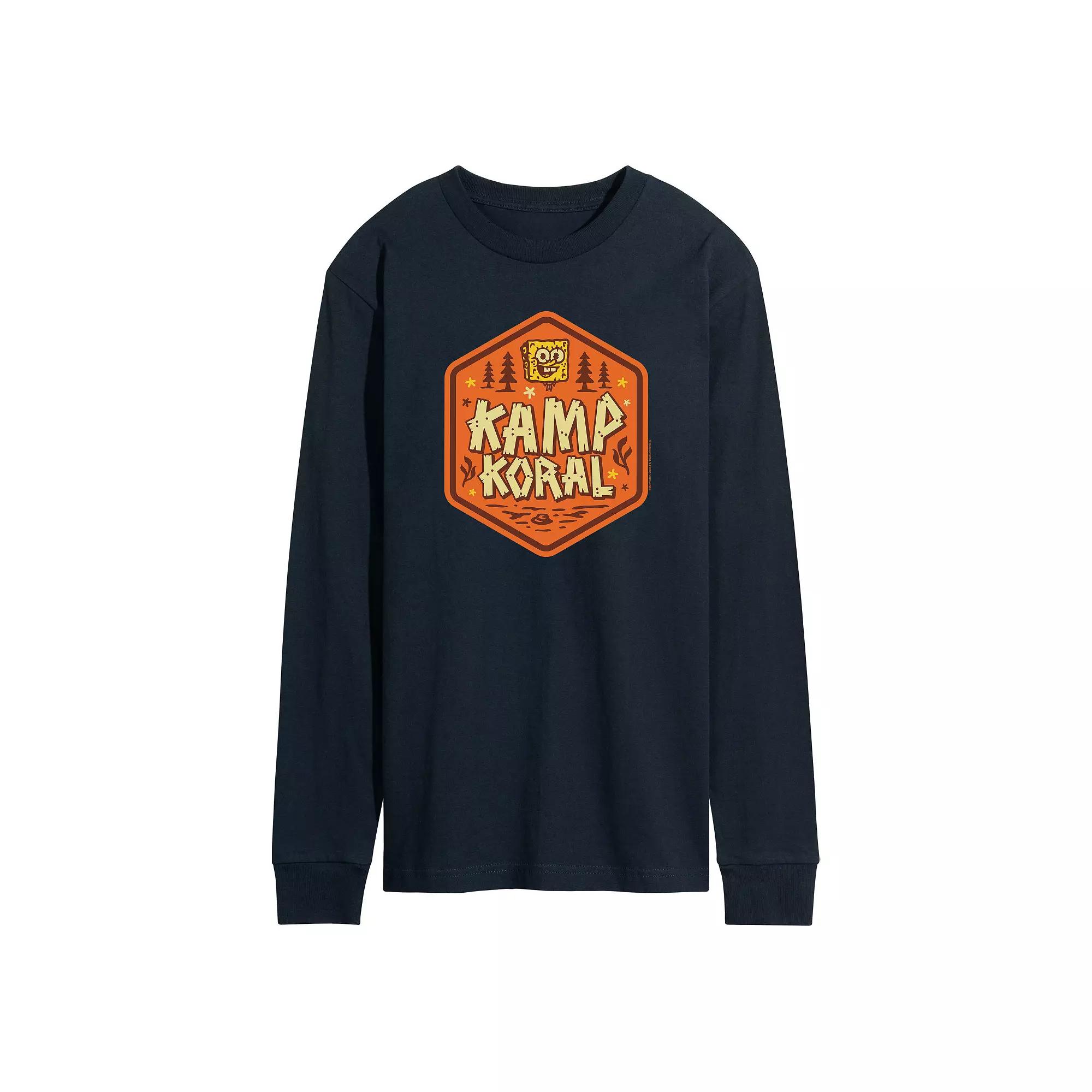 Men's SpongeBob SquarePants Kamp Koral Long Sleeve Graphic Tee,  Product Image