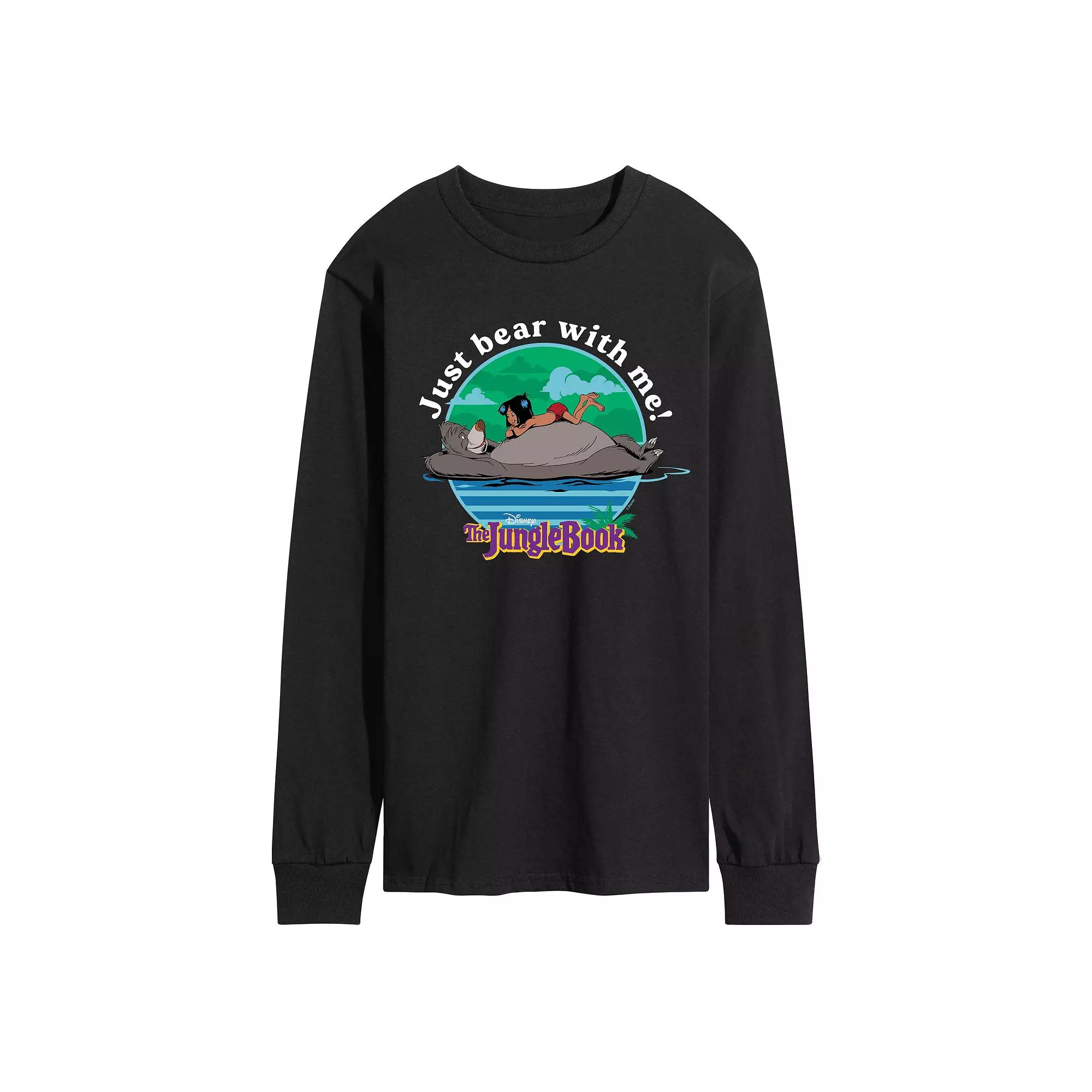 Disney's The Jungle Book Men's Just Bear With Me Long Sleeve Graphic Tee,  Product Image