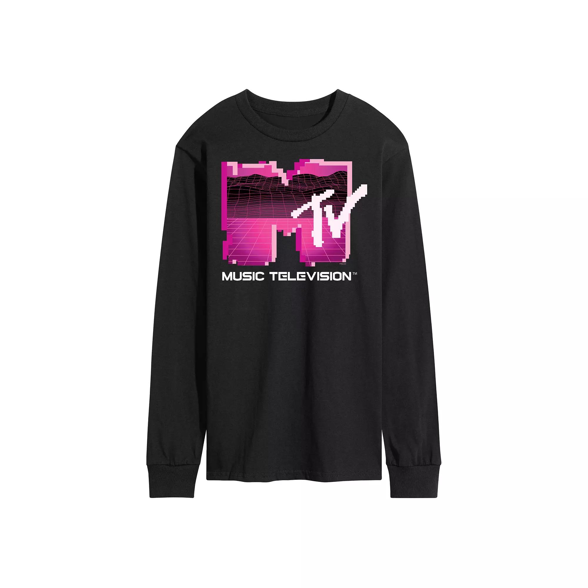 Men's MTV Retro Gamer Logo Long Sleeve Graphic Tee,  Product Image