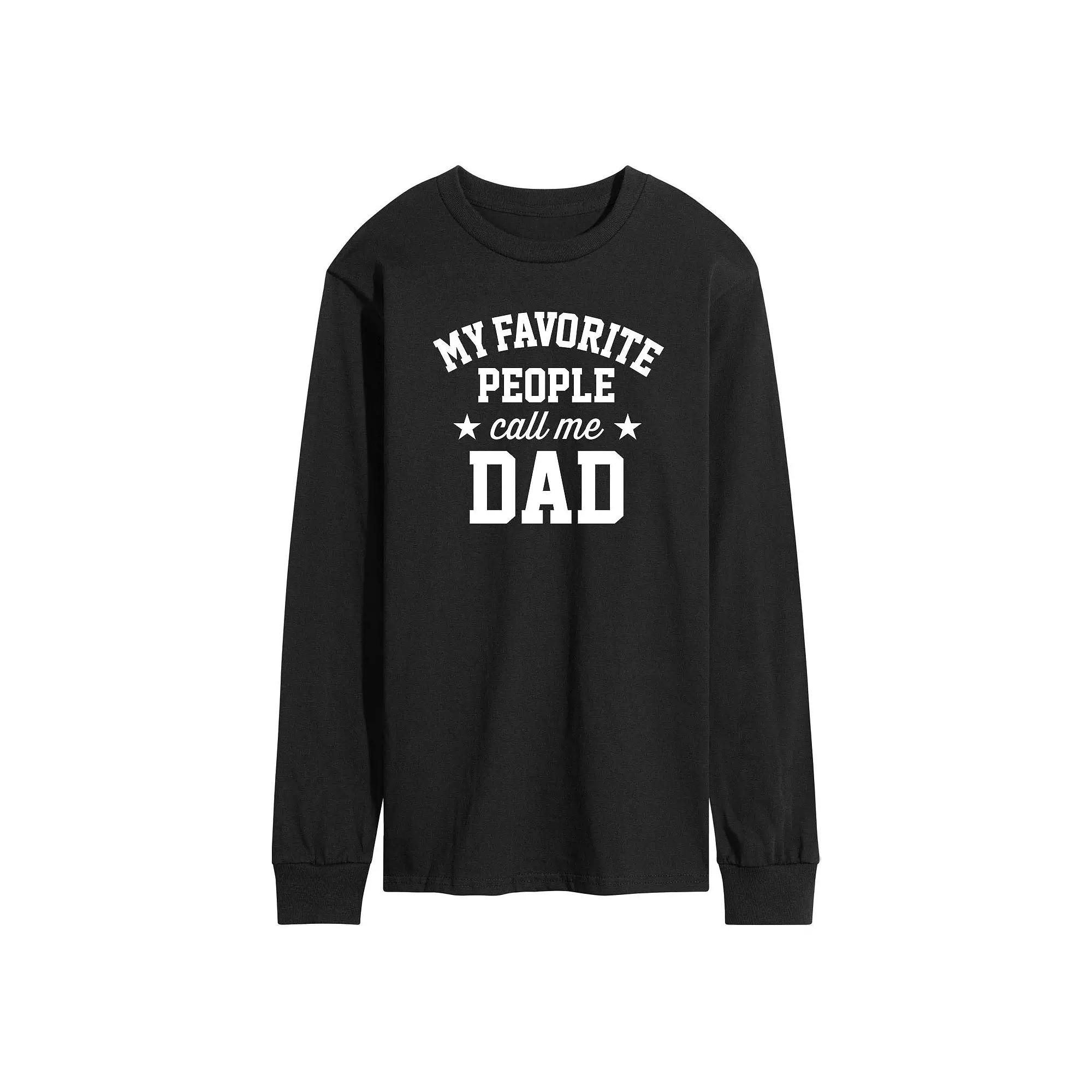Men's My Favorite People Call Me Dad Long Sleeve,  Product Image