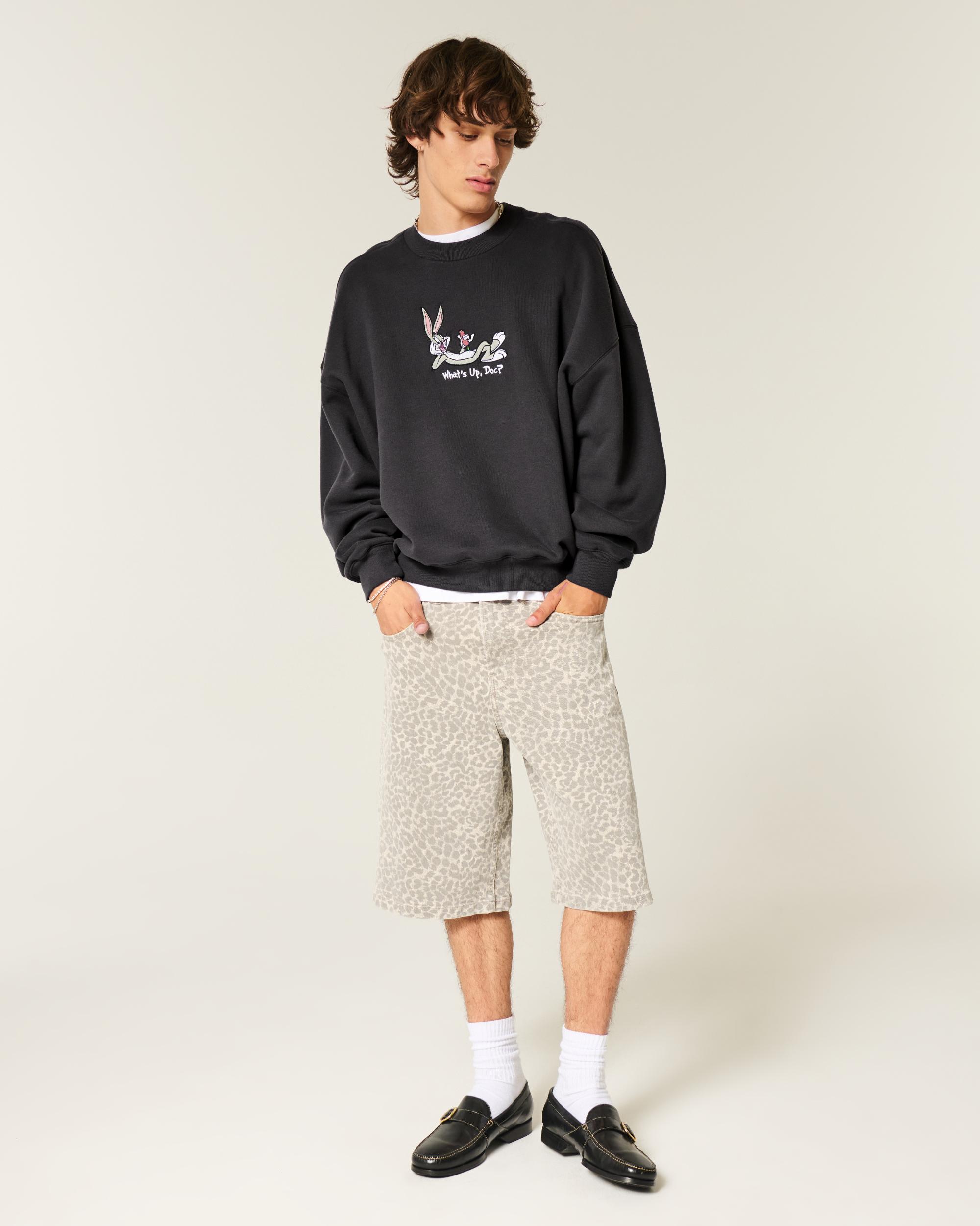 Baggy Cinch Bugs Bunny Graphic Crew Sweatshirt Product Image
