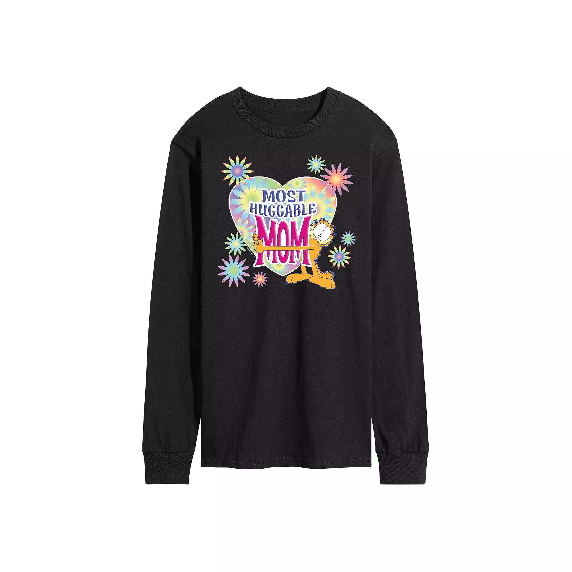 Men's Garfield Most Huggable Mom Long Sleeve Graphic Tee,  Product Image