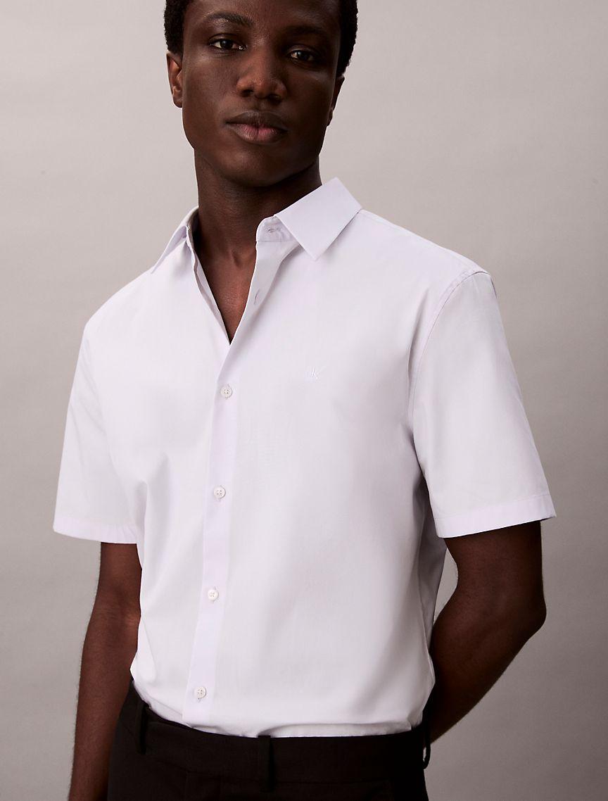 Cotton Stretch Slim Button-Down Shirt Product Image