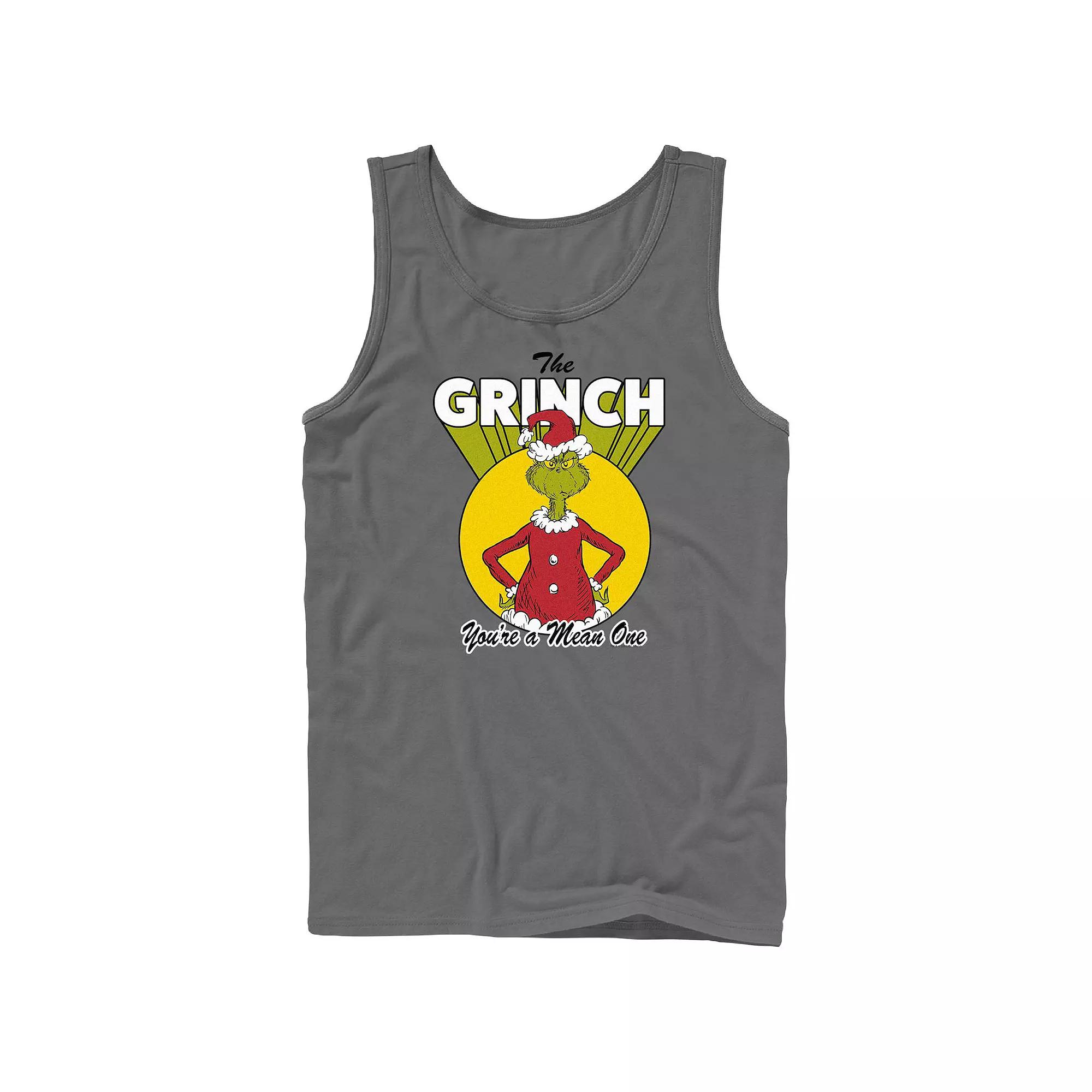 Big & Tall Dr. Seuss The Grinch You're A Mean One Tank, Men's,  Product Image