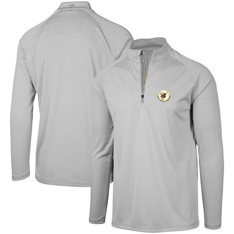 Men's Levelwear Gray San Diego Padres Orion Historic Logo Raglan Quarter-Zip Jacket,  Product Image