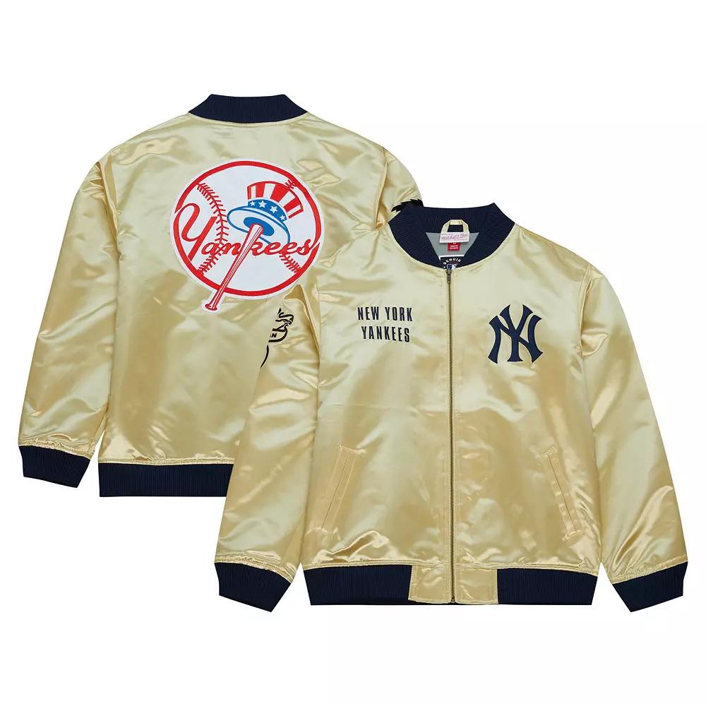 Men's Mitchell & Ness Gold New York Yankees OG 2.0 Lightweight Satin Full-Zip Jacket, Size: Large Product Image
