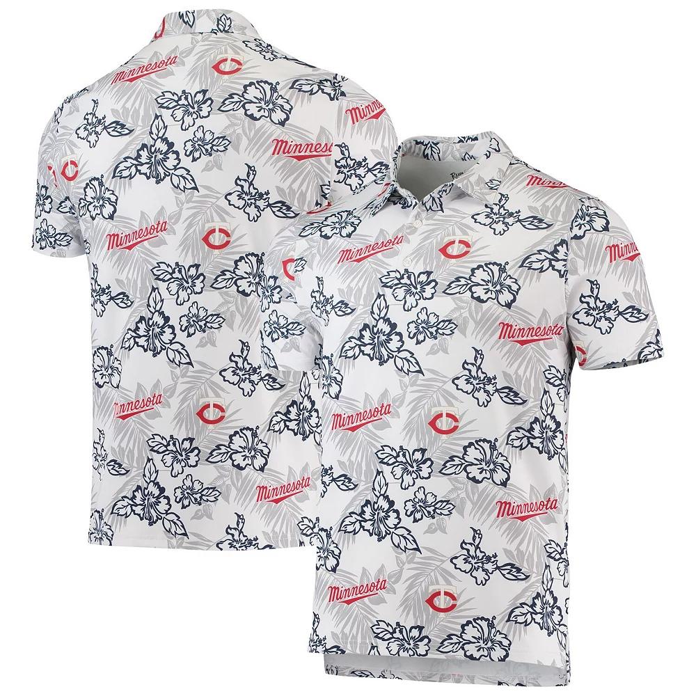 Men's Reyn Spooner White Minnesota Twins Performance Polo, Size: XL Product Image
