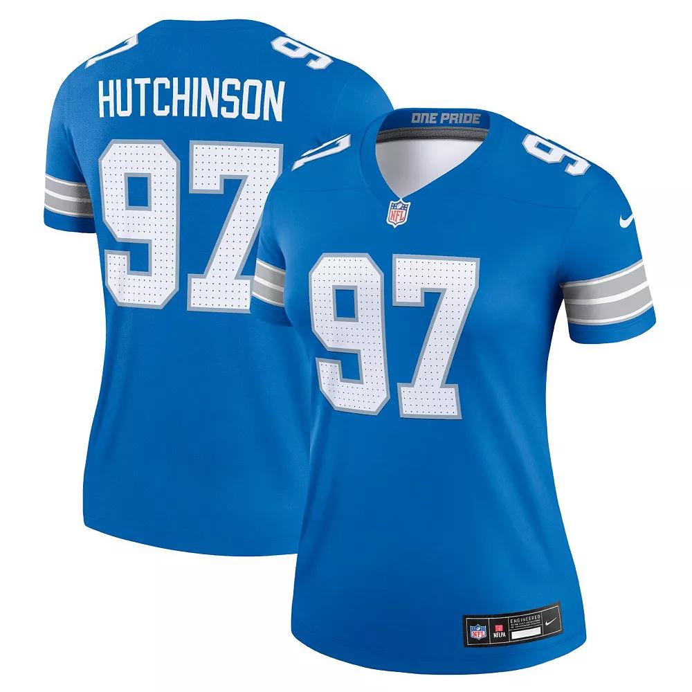 Women's Nike Aidan Hutchinson Blue Detroit Lions Legend Jersey,  Product Image