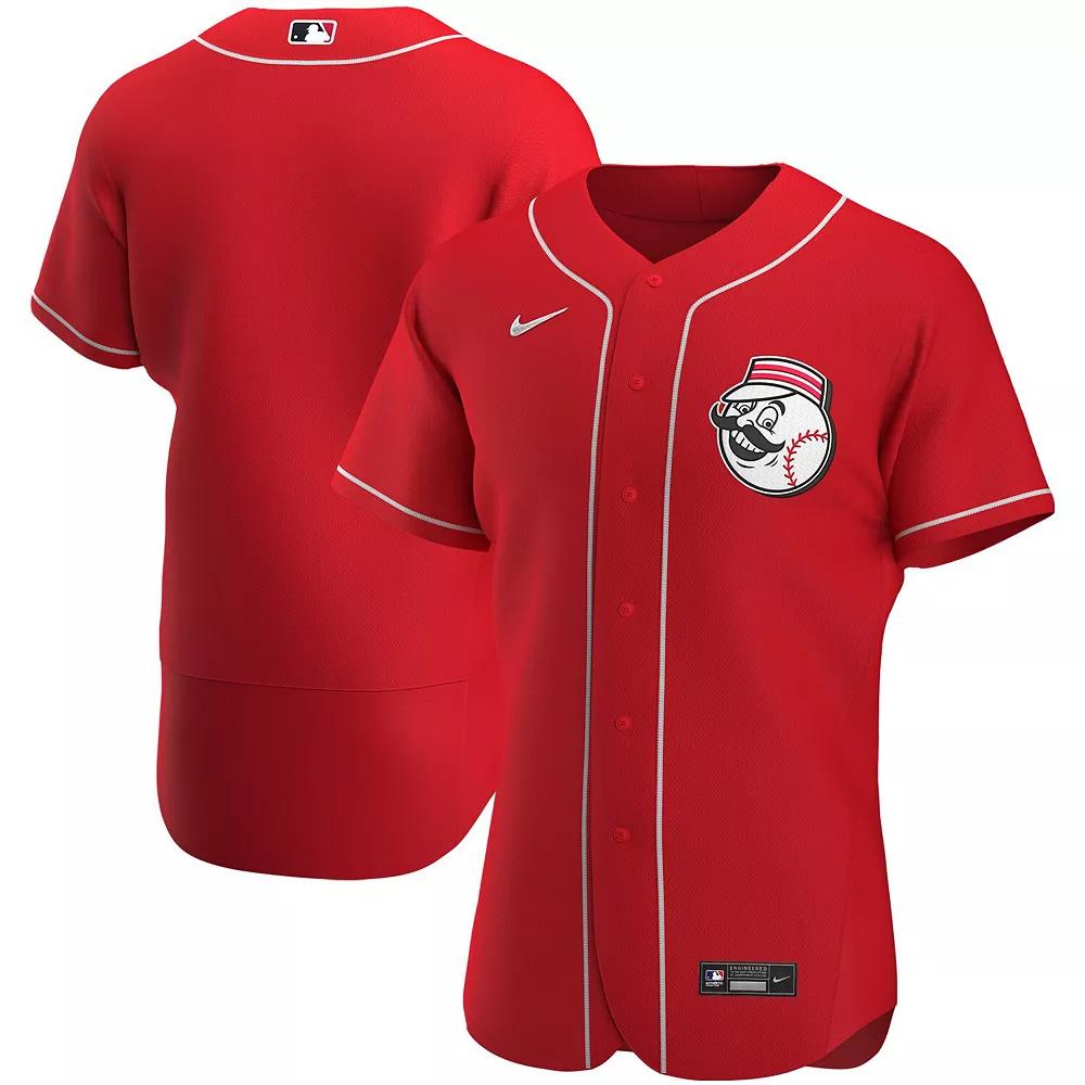 Men's Nike Scarlet Cincinnati Reds Alternate Authentic Team Logo Jersey,  Product Image