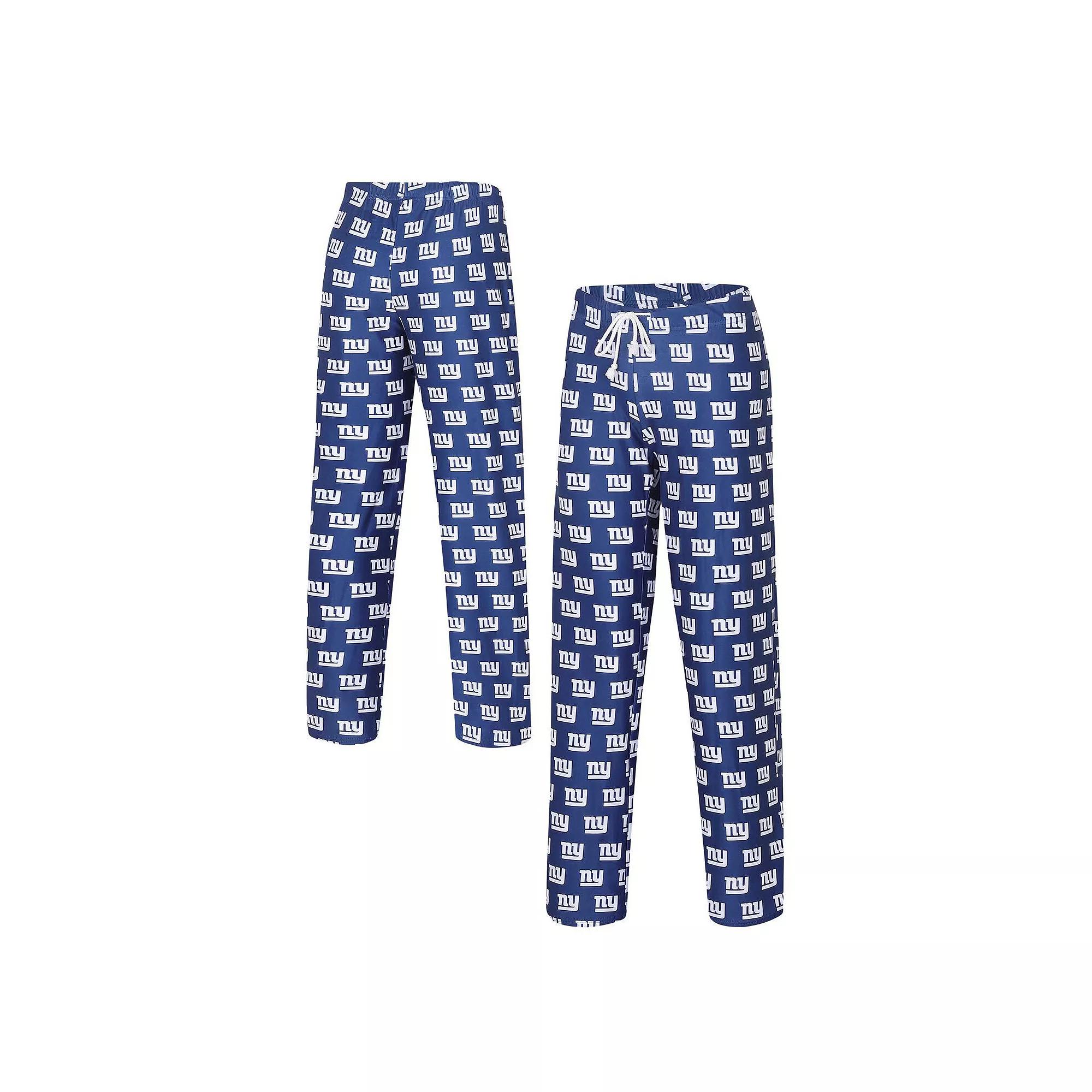 Women's Concepts Sport Royal New York Giants Gauge Allover Print Sleep Pants, Size: 2XL, Blue Product Image
