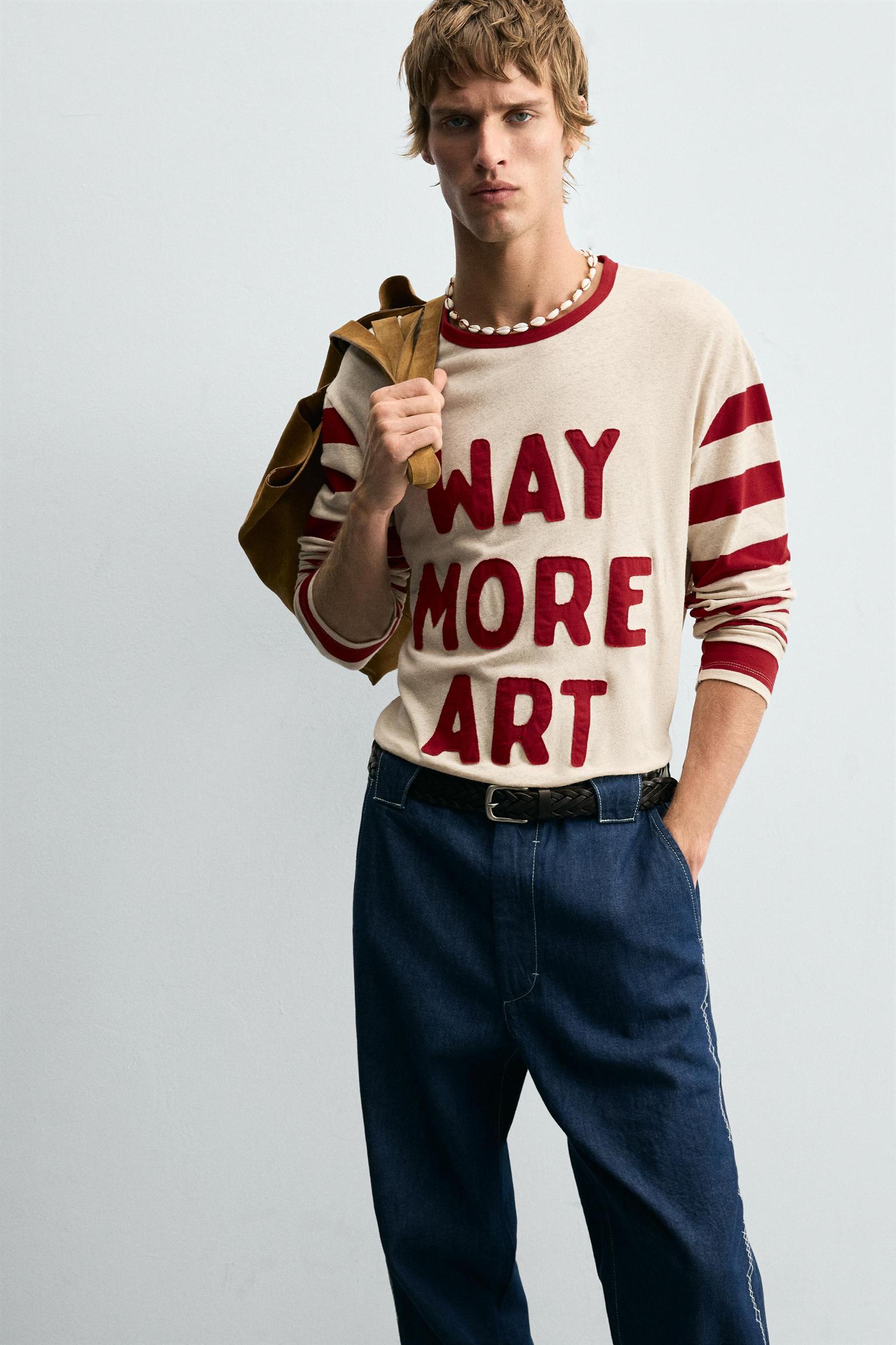 STRIPED COMBINATION T-SHIRT Product Image