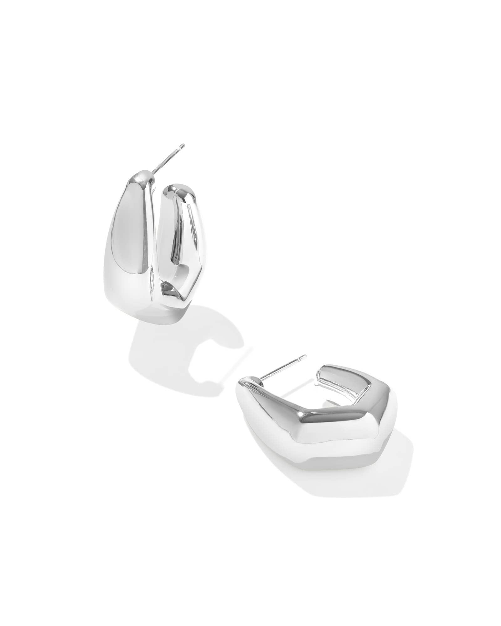 Kaia Silver Small Hoop Earrings Product Image