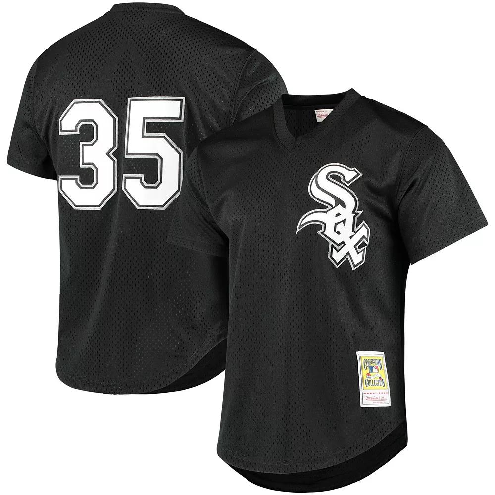Men's Mitchell & Ness Frank Thomas Black Chicago White Sox Cooperstown Mesh Batting Practice Jersey,  Product Image