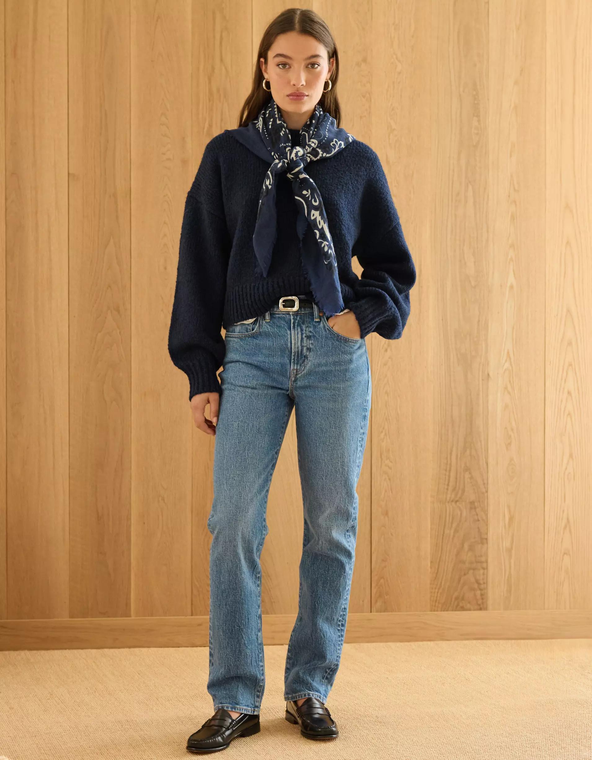 AE77 Premium Cocoon Crew Neck Sweater Product Image